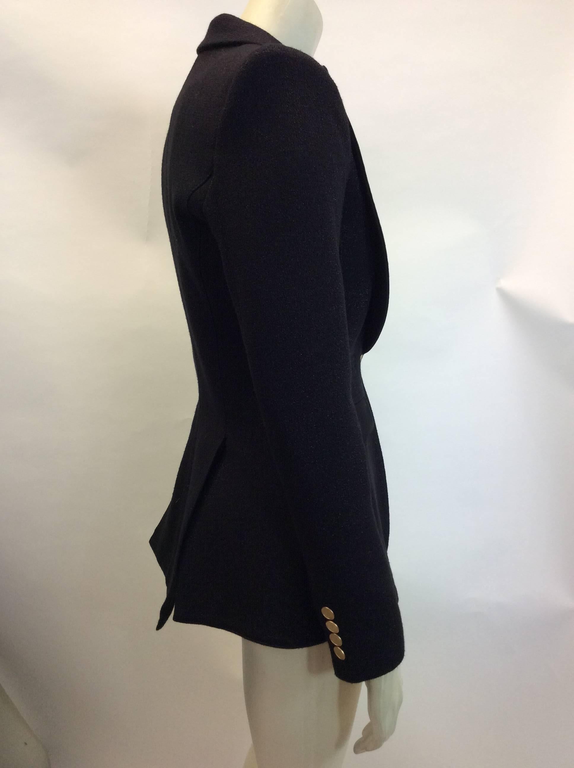Women's Smythe Wool Black Shimmer Blazer For Sale