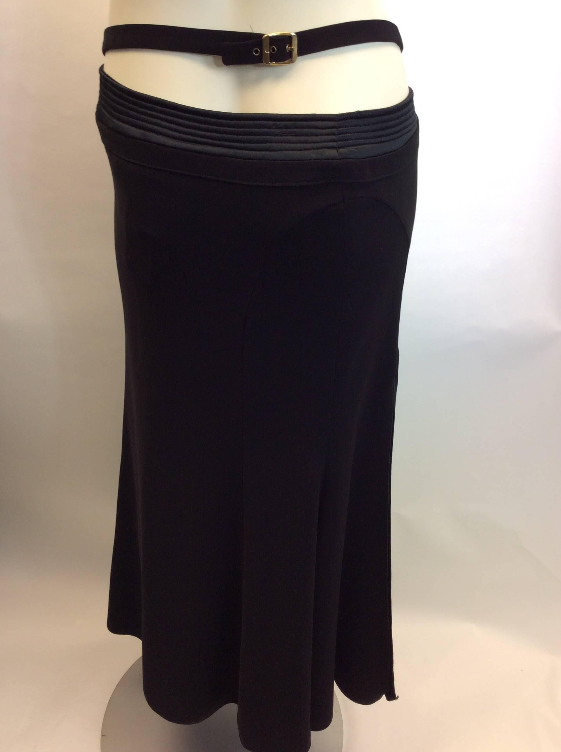 Versace Maxi Belted Skirt In Excellent Condition For Sale In Narberth, PA