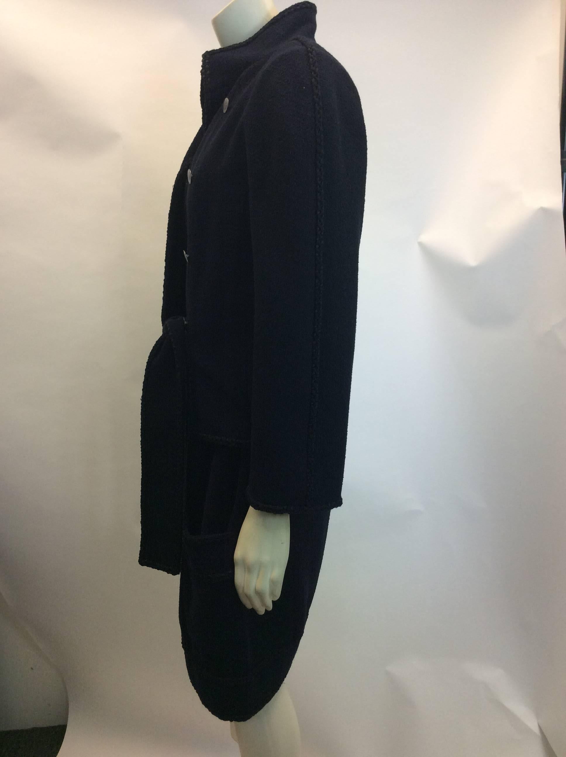 Black Chanel NWT Wool Navy Dress With Jacket  For Sale