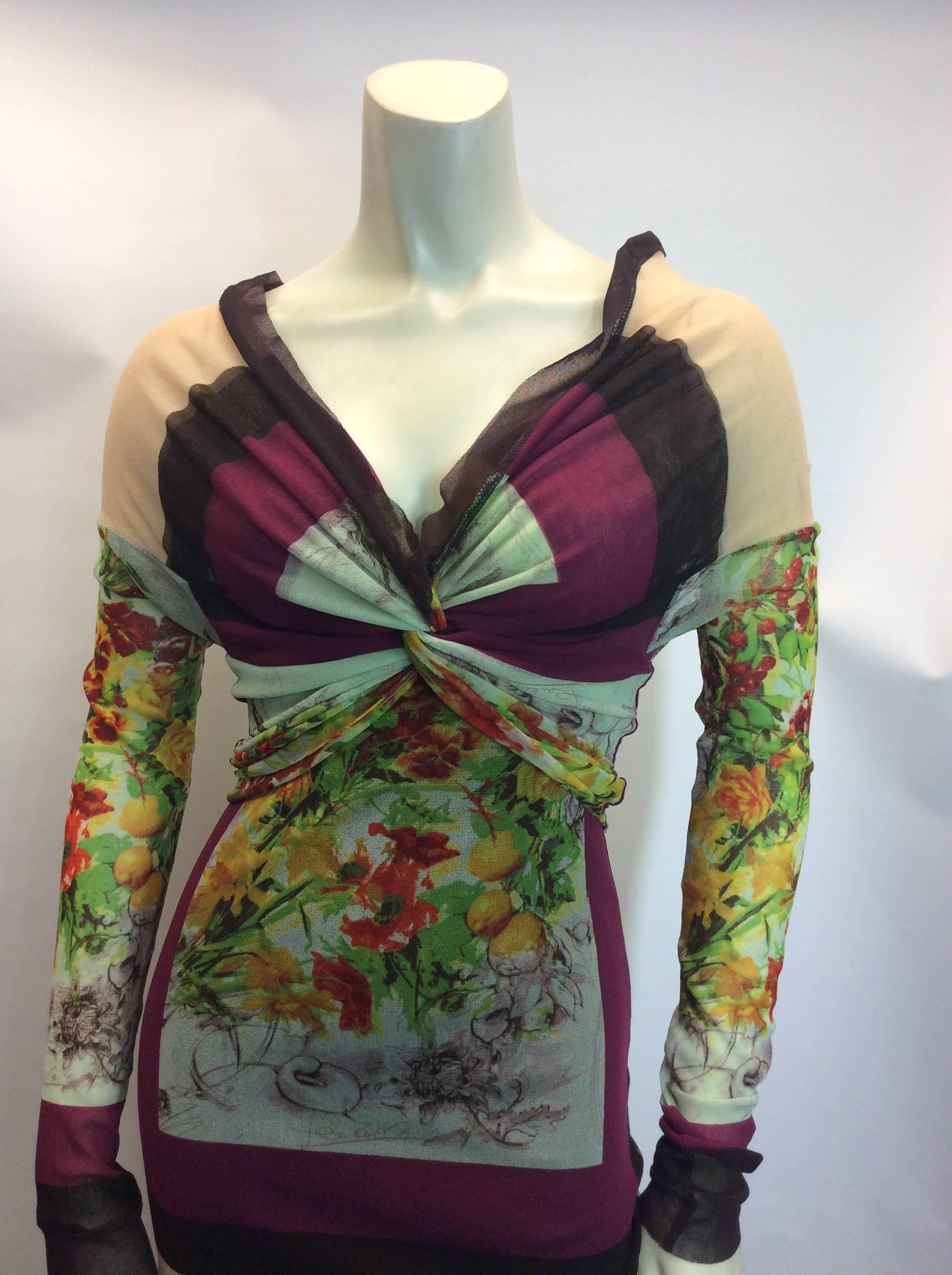 Jean Paul Gaultier Mesh Printed Maxi Dress
Drop waist cut, maxi length
Double lined
$499
Beautiful colors and print