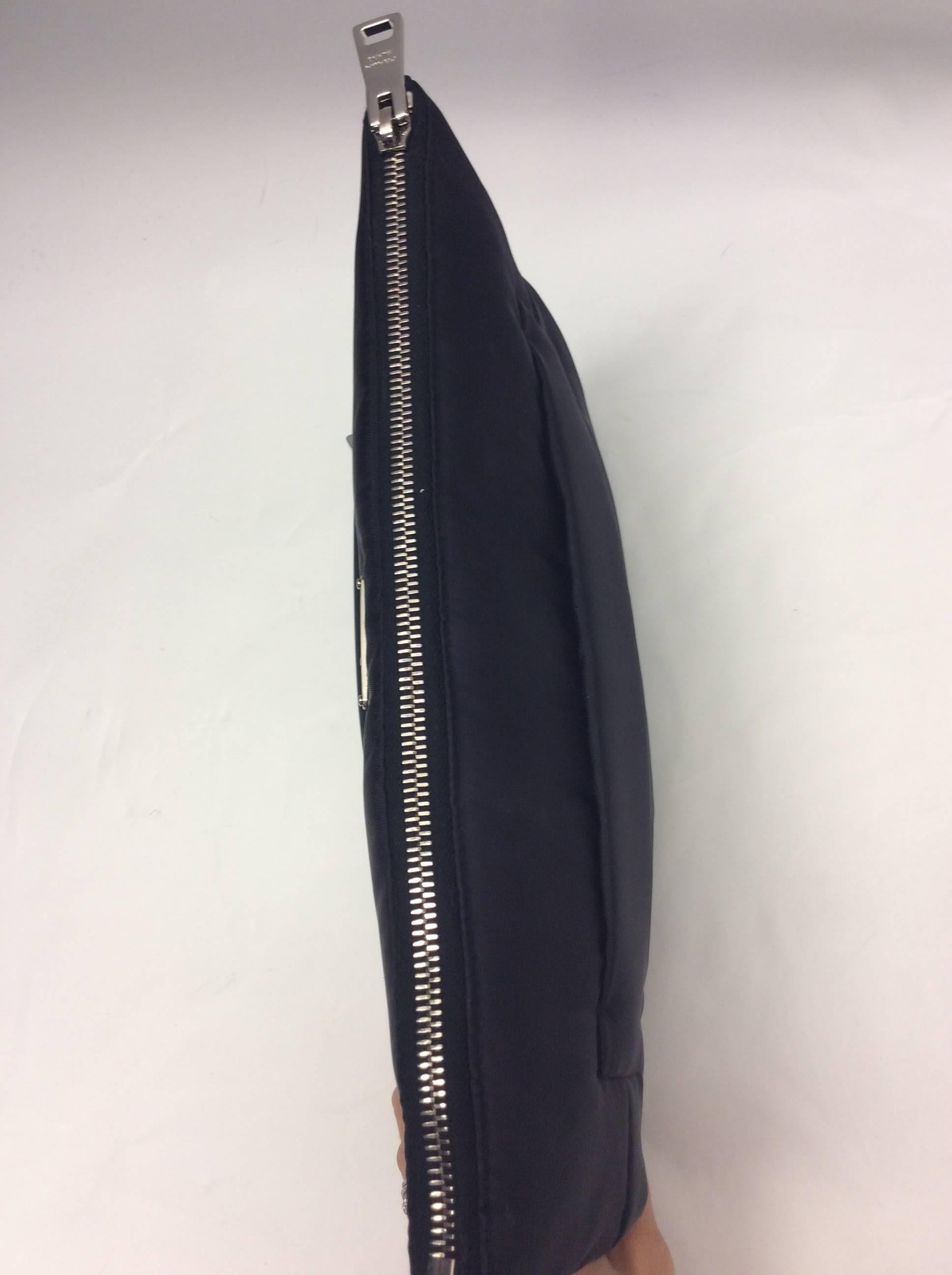 Prada Nylon Black Zipper Clutch For Sale 1
