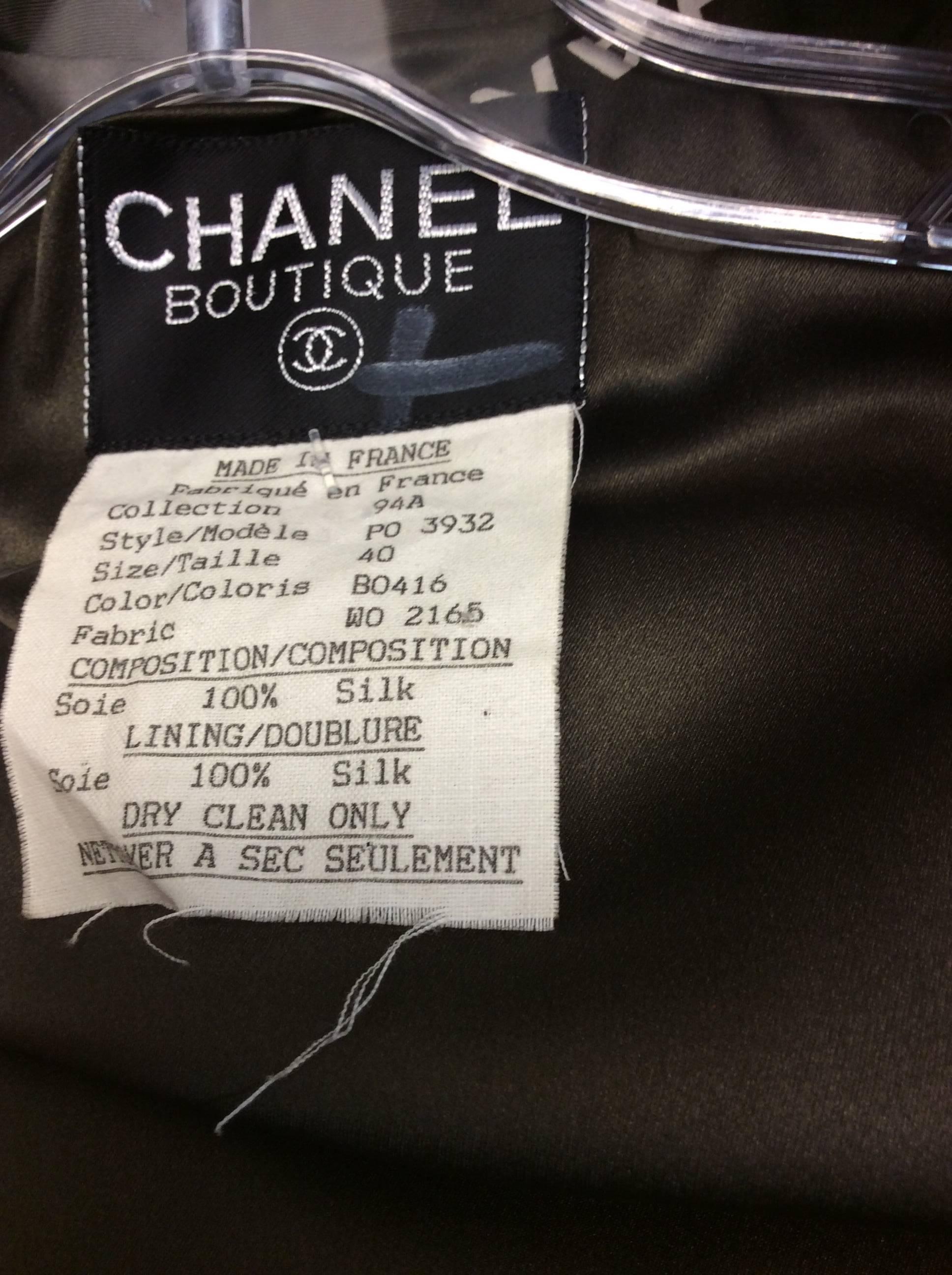 Chanel Boutique Silk Coat For Sale 2