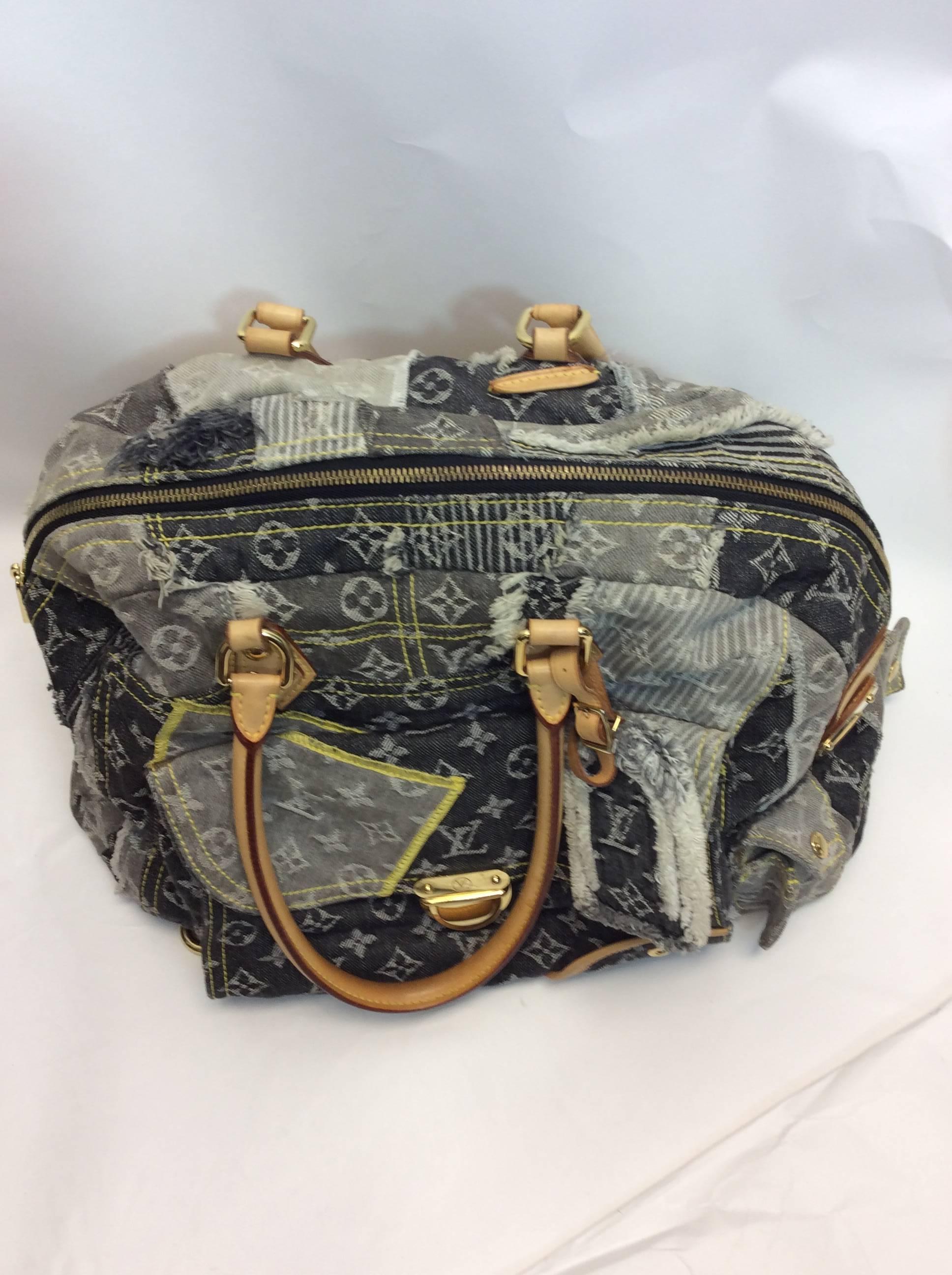 denim patchwork bag