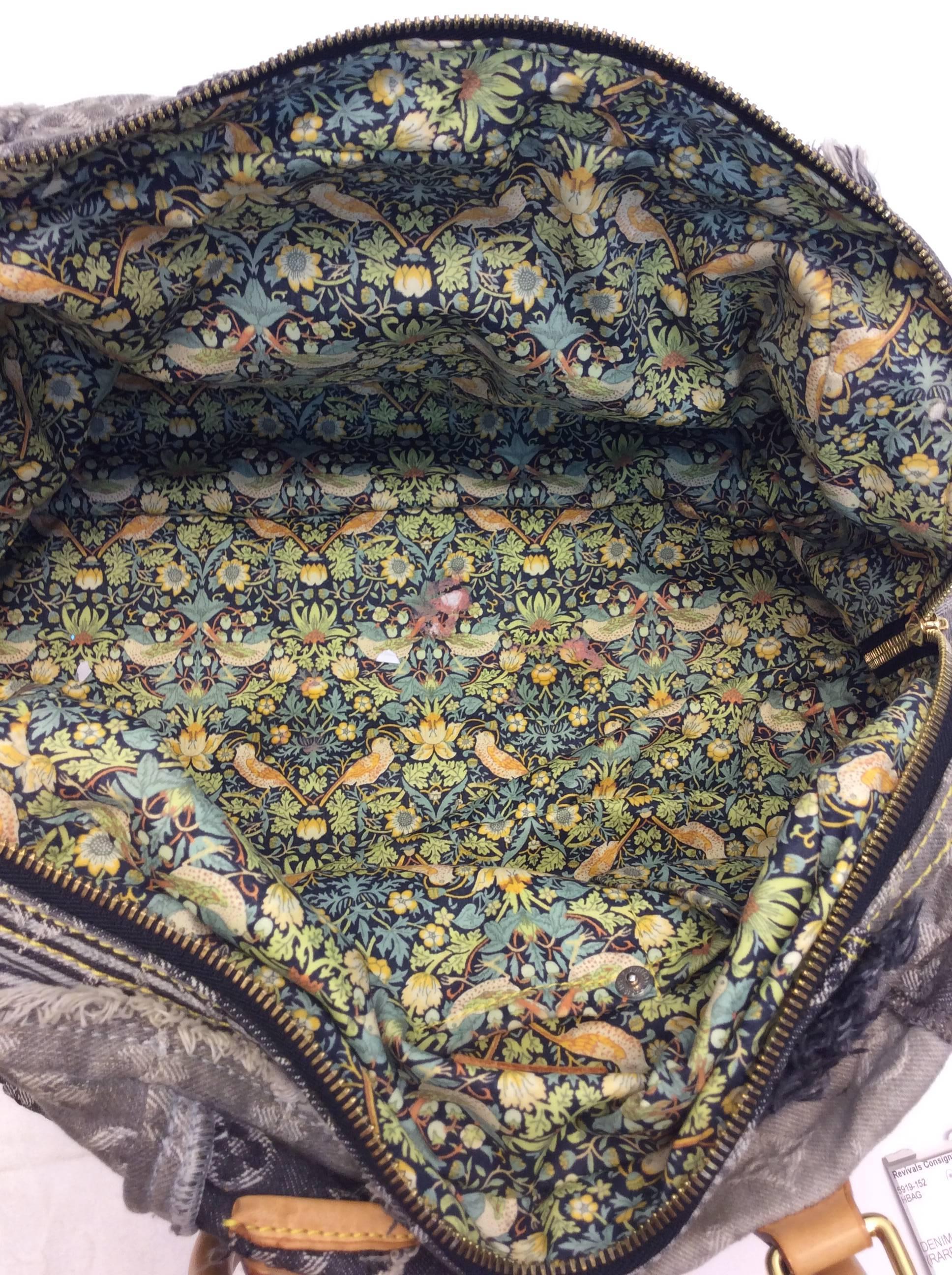 Louis Vuitton Monogram Denim Patchwork Large Shoulder Bag For Sale 1