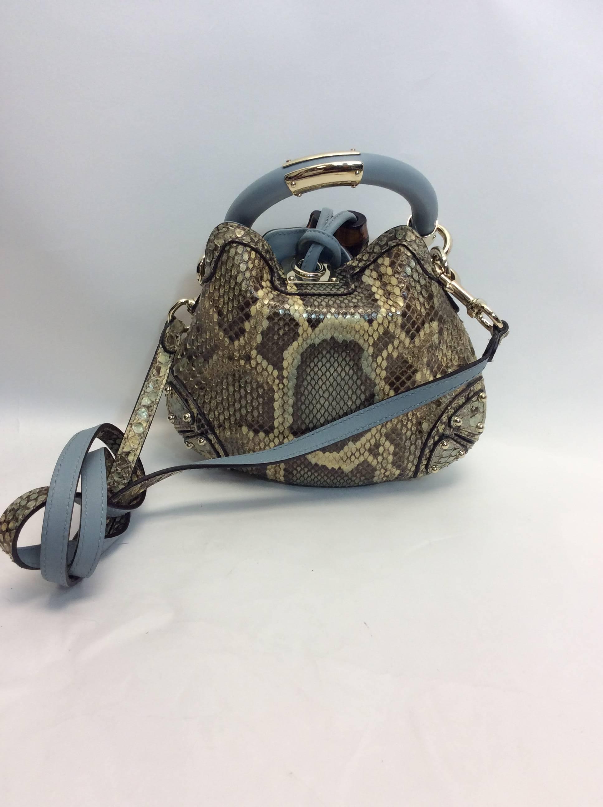 Women's Gucci Python Mini Indy Crossbody Bag