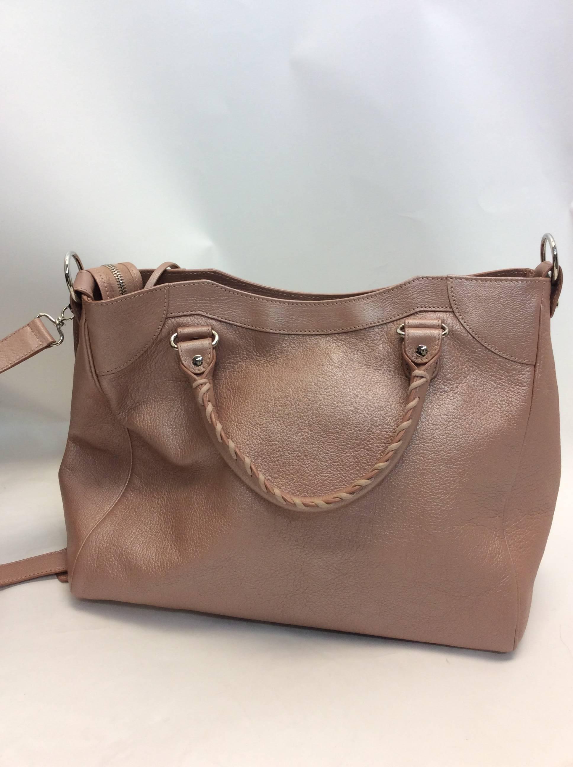 Balenciaga Blush Leather Satchel  In Excellent Condition For Sale In Narberth, PA