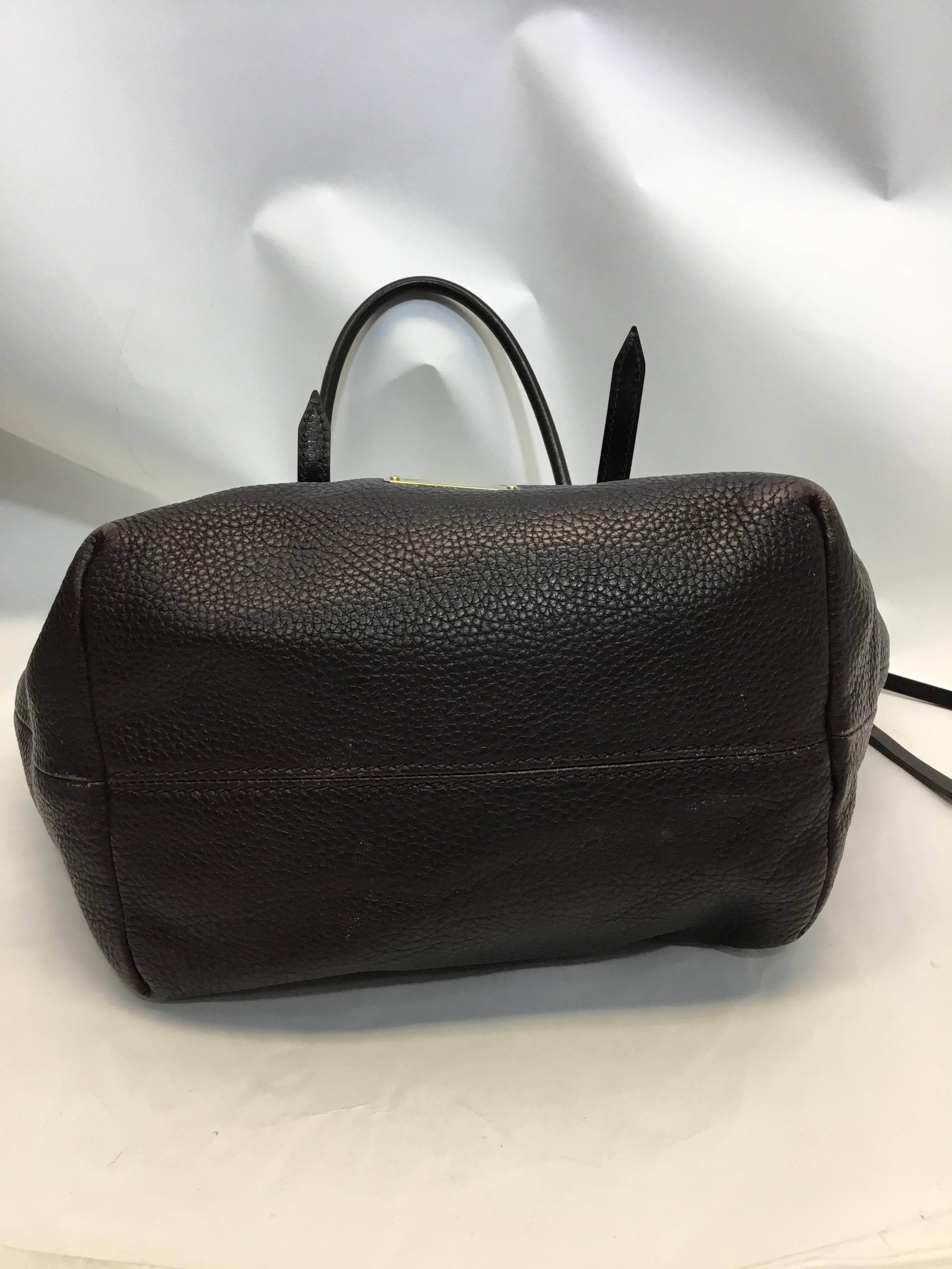 Burberry Brown Leather Zip Tote 1