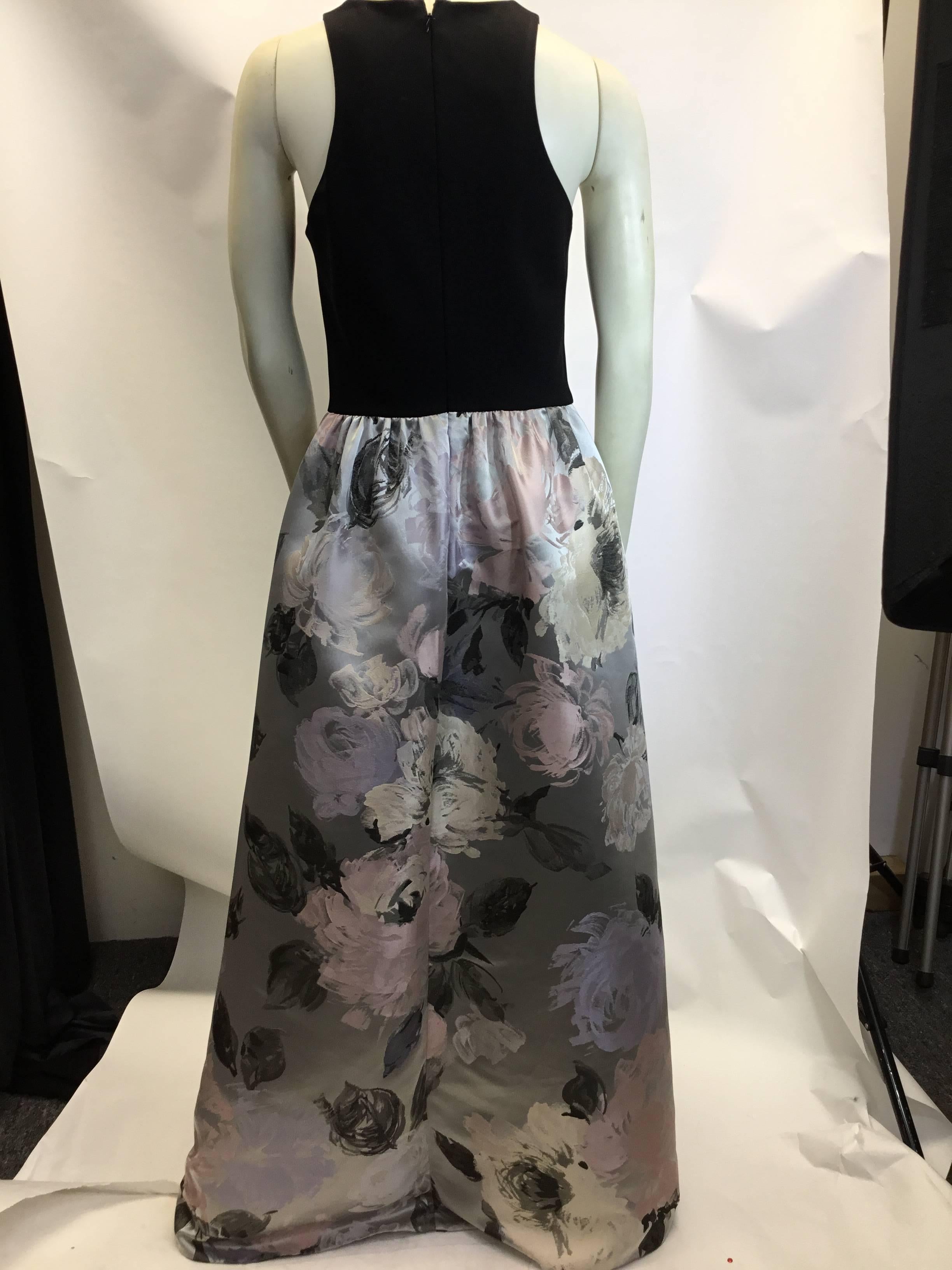 David Meister Full Length Formal Floral Dress  In Excellent Condition For Sale In Narberth, PA
