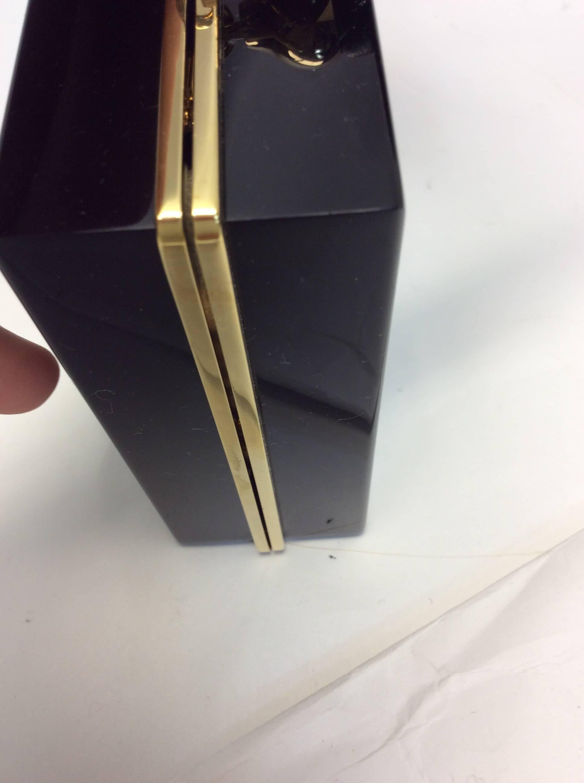 Charlotte Olympia Black Acrylic Box Clutch In New Condition For Sale In Narberth, PA