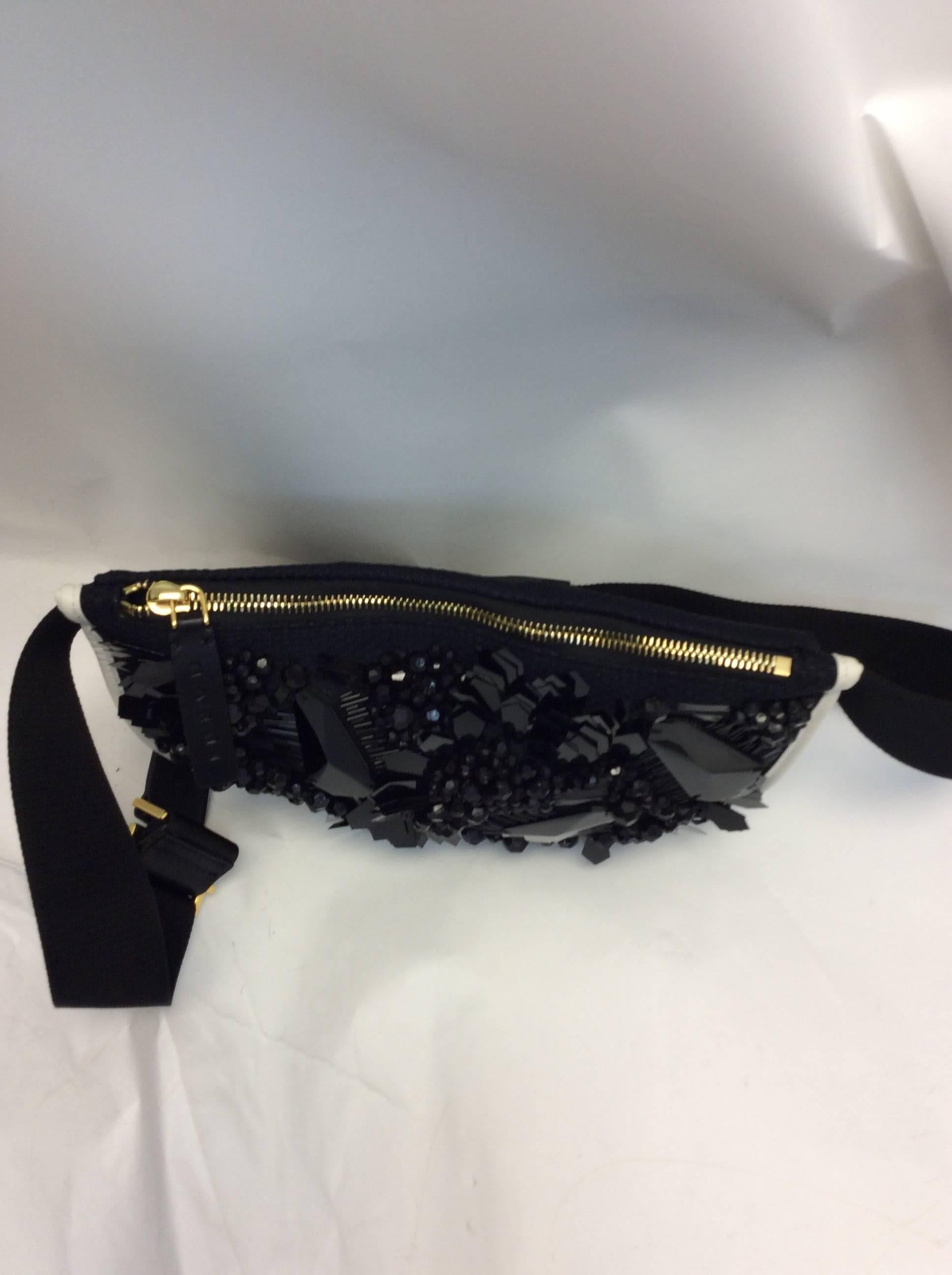 Marni Embellished Black NWT Waistbag In New Condition For Sale In Narberth, PA