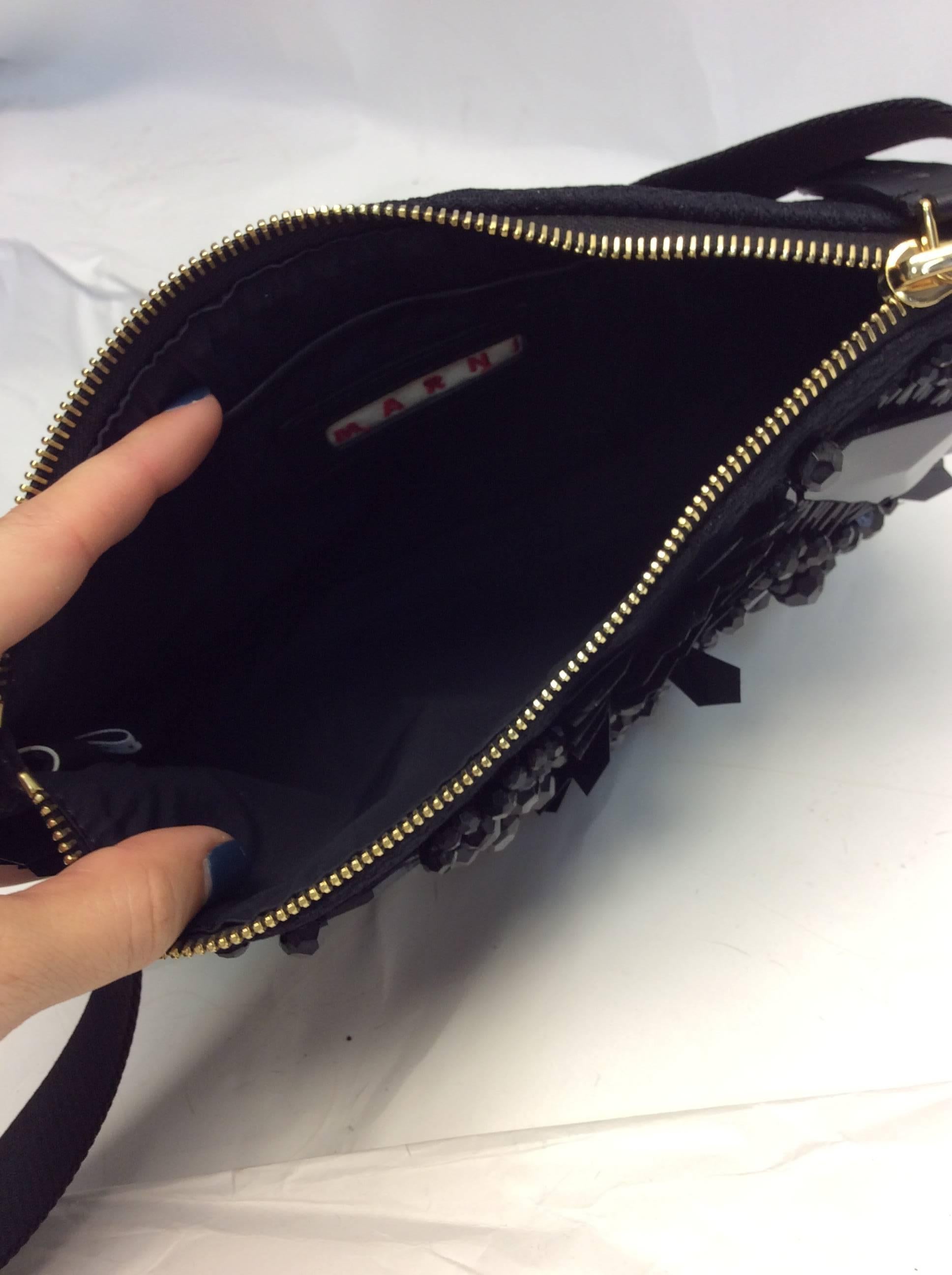 Marni Embellished Black NWT Waistbag For Sale 1