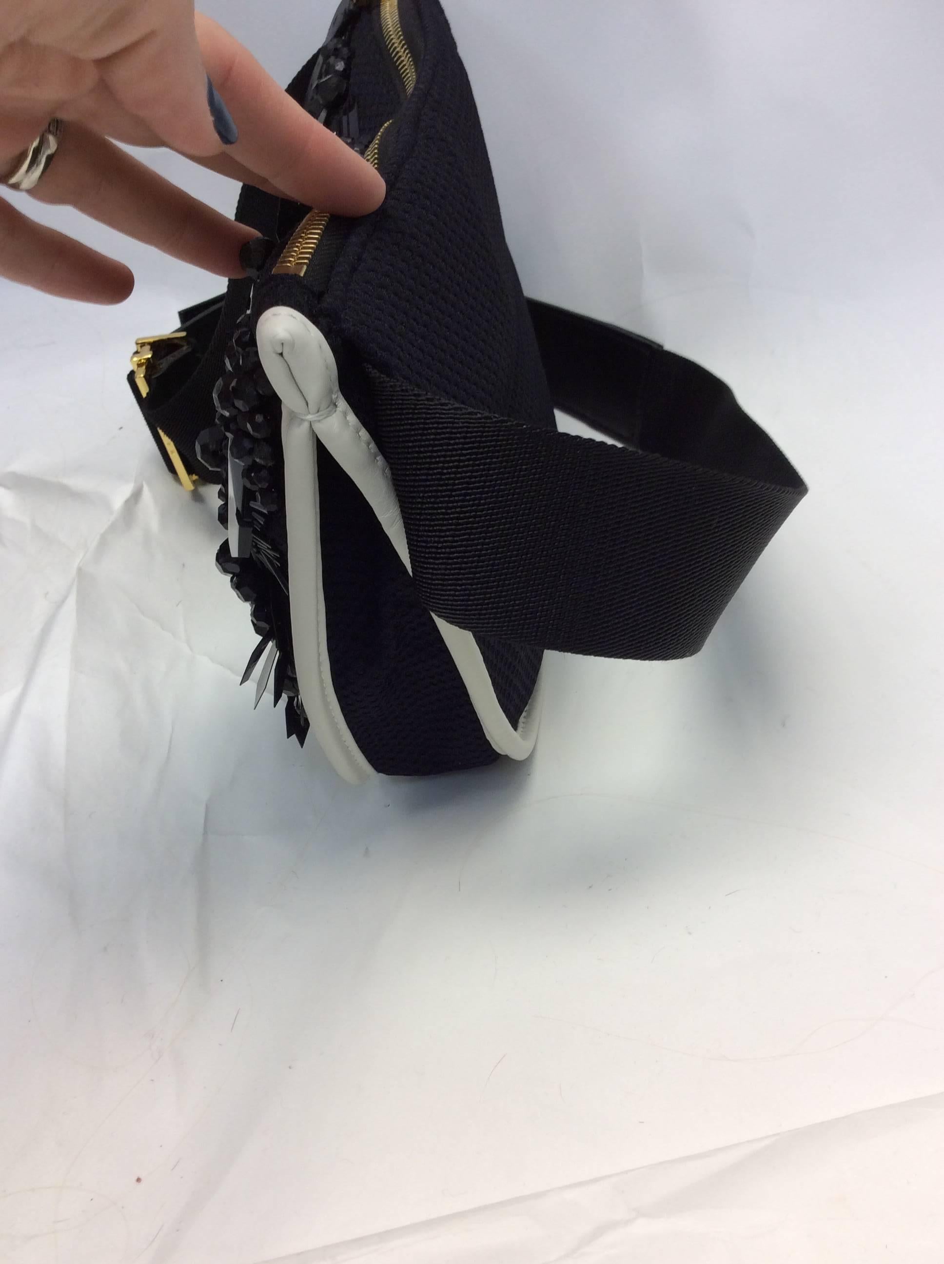 Women's Marni Embellished Black NWT Waistbag For Sale