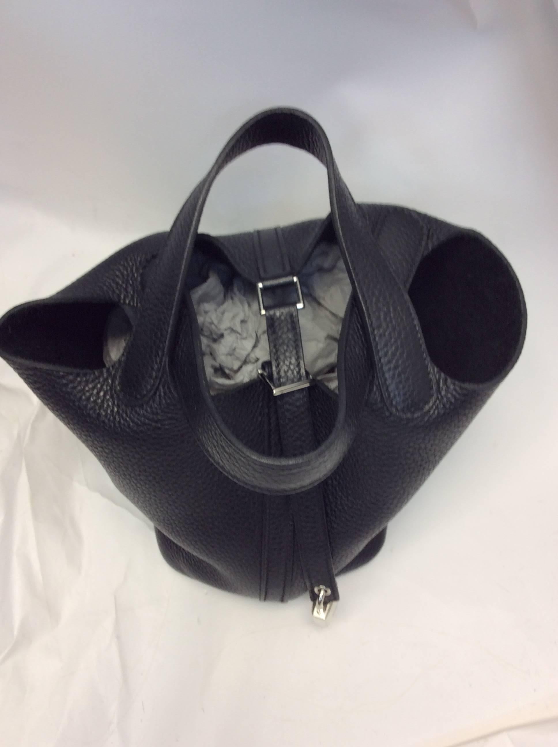 Women's Hermes Picotin Black Leather Small Bag