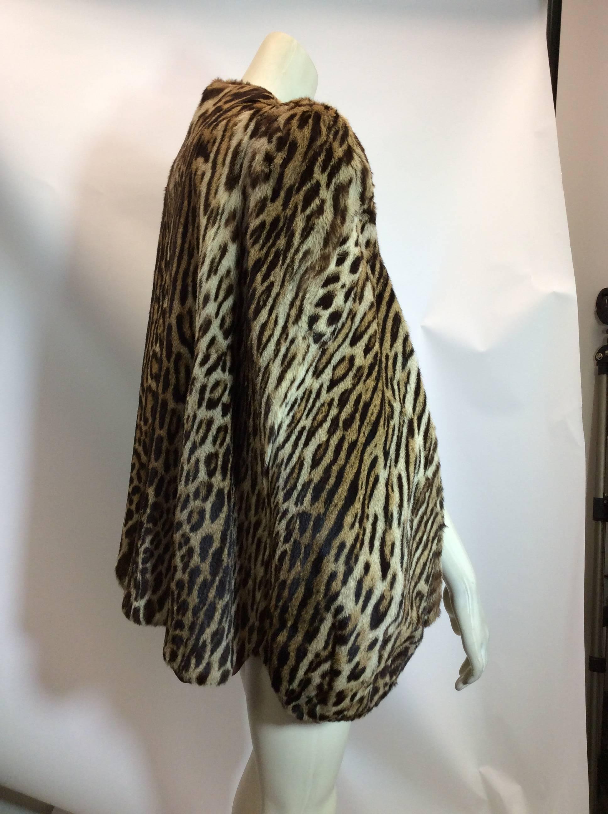 leopard print cape coat