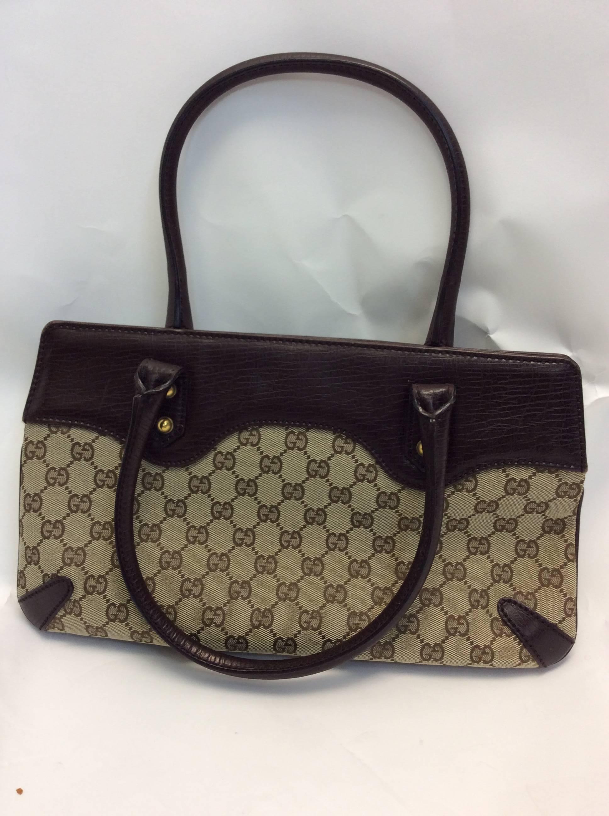 Women's Gucci Logo Leather Horsebit Bag For Sale