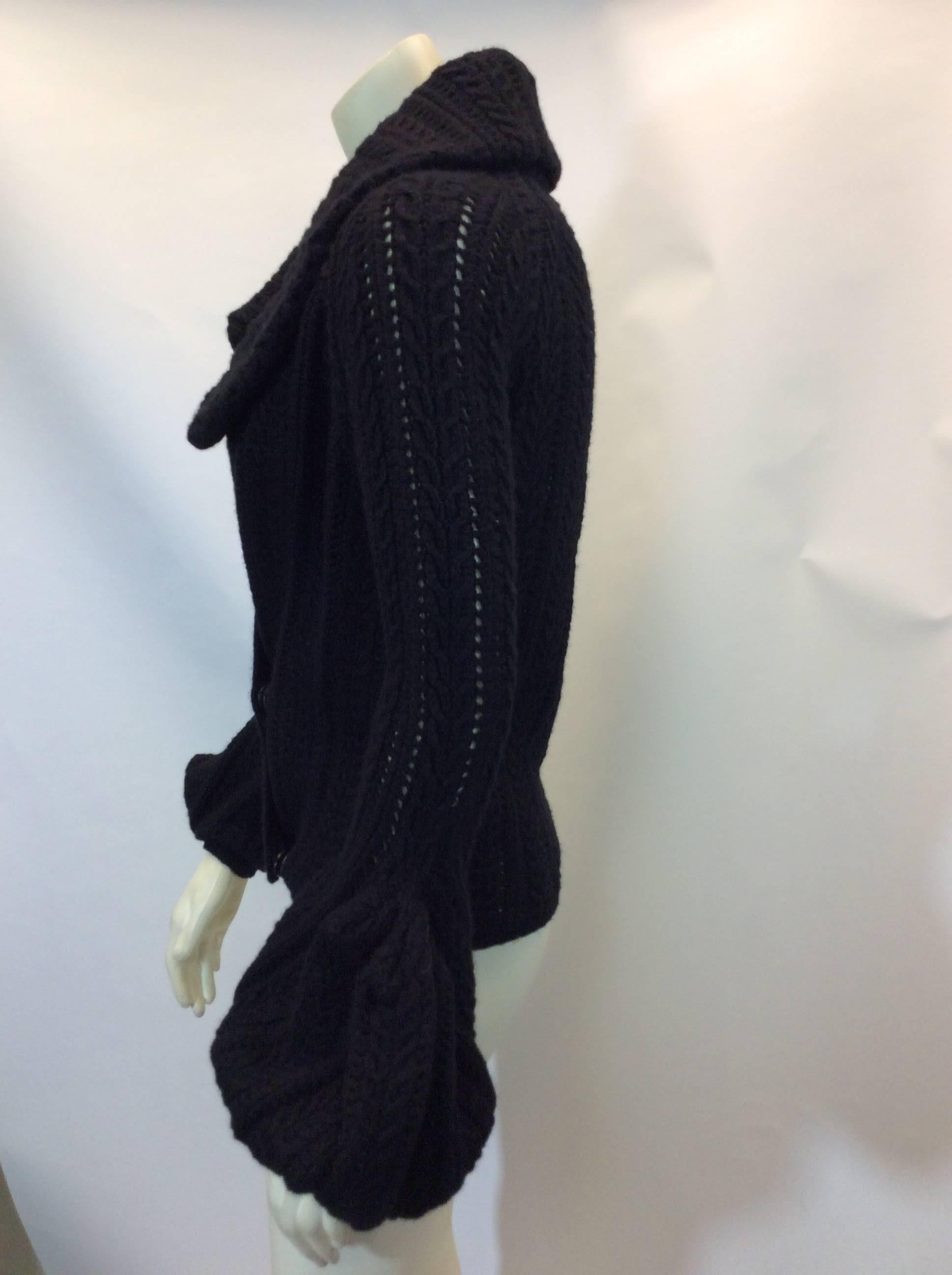 Oscar De La Renta Black Cashmere NWT Sweater For Sale 1