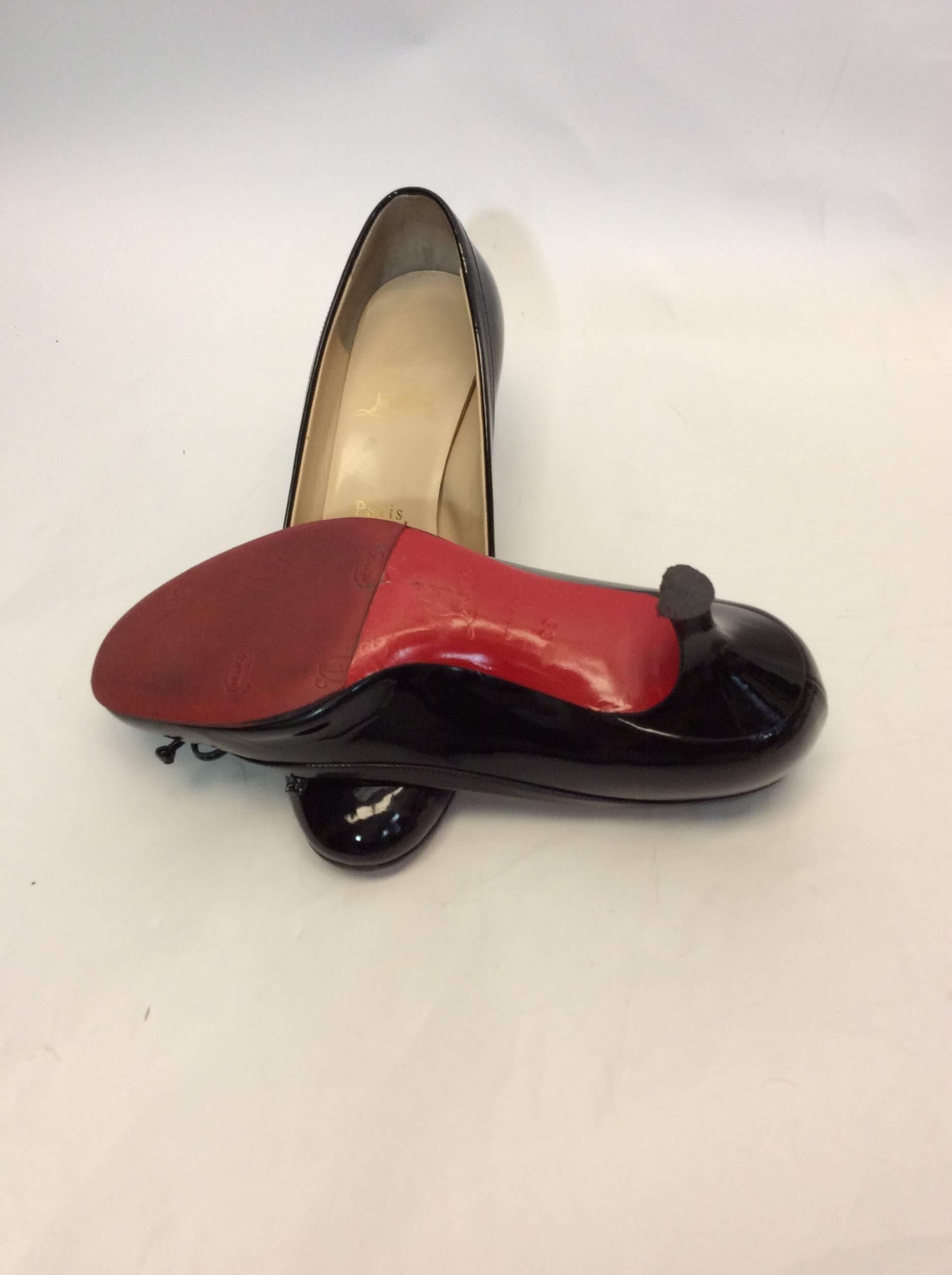 Women's Christian Louboutin Patent Leather Kitten Heels