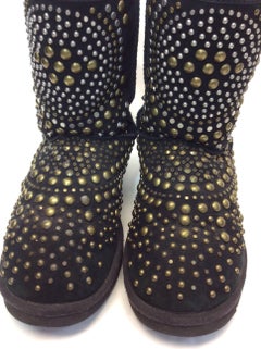 Ugg Jimmy Choo Studded Black Shearling Boots