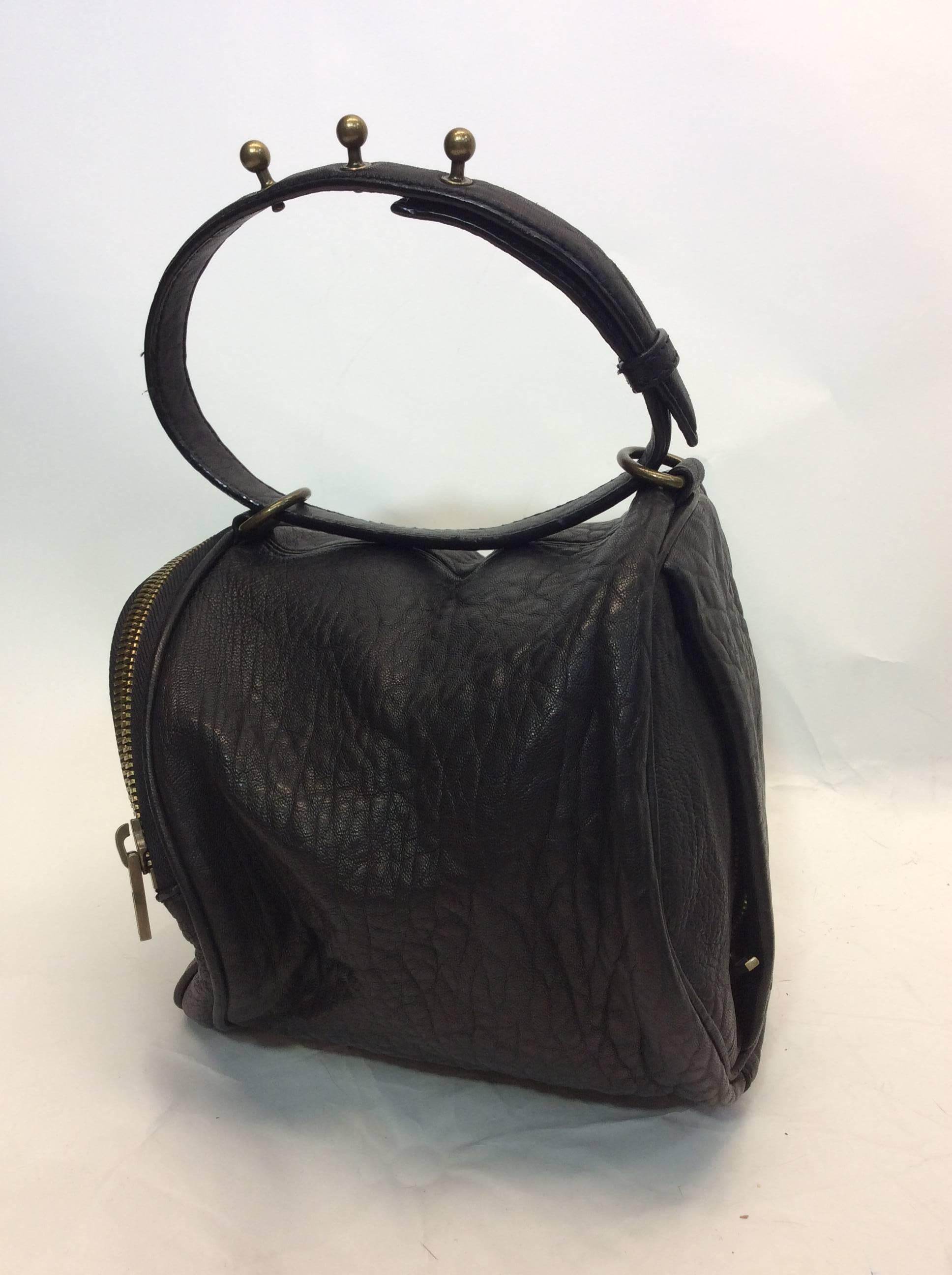 Black Alexander Wang Small Studded Dumbo Leather Bag For Sale