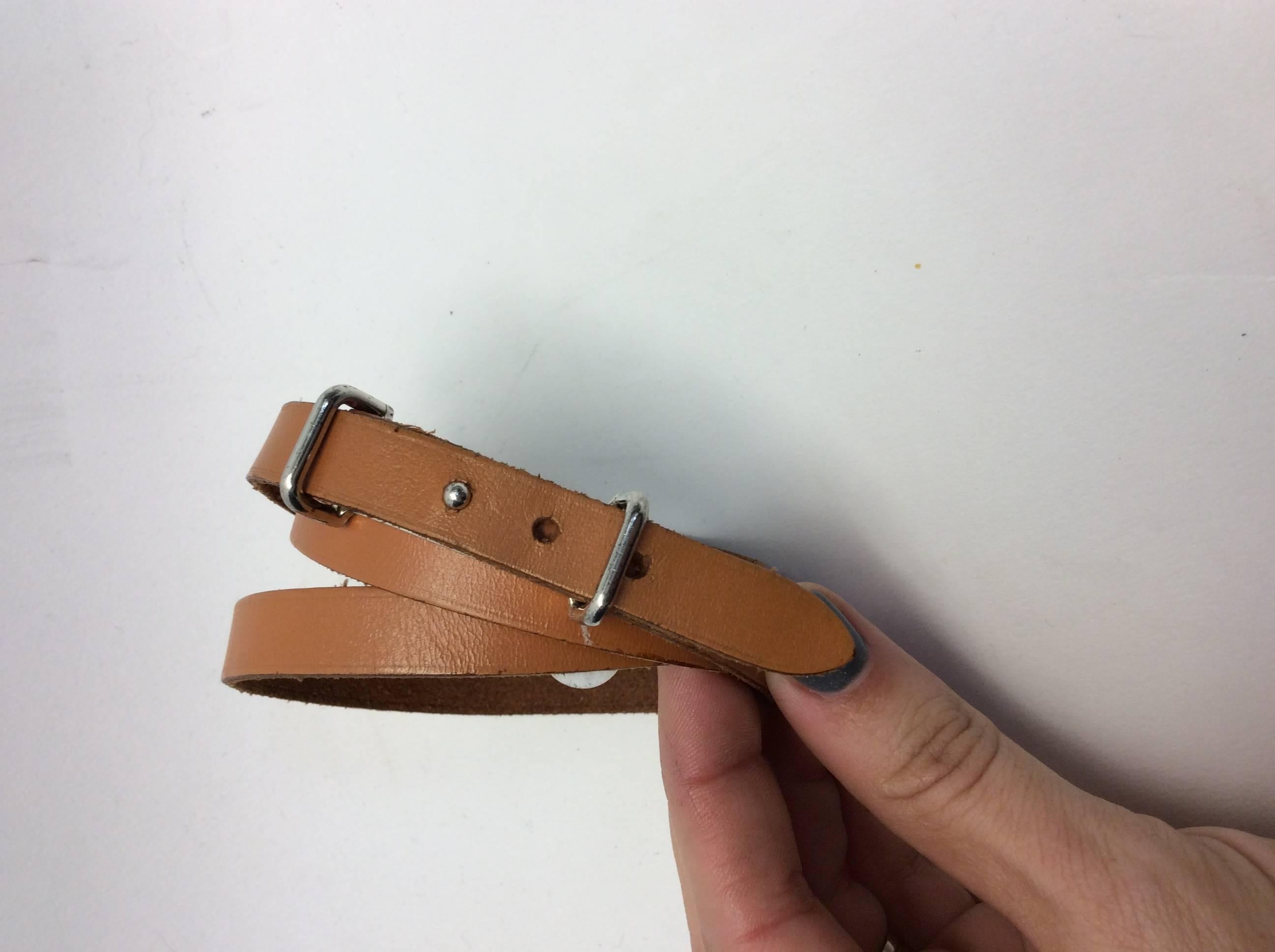 Hermes Brown Leather Wrap Bracelet In Excellent Condition For Sale In Narberth, PA