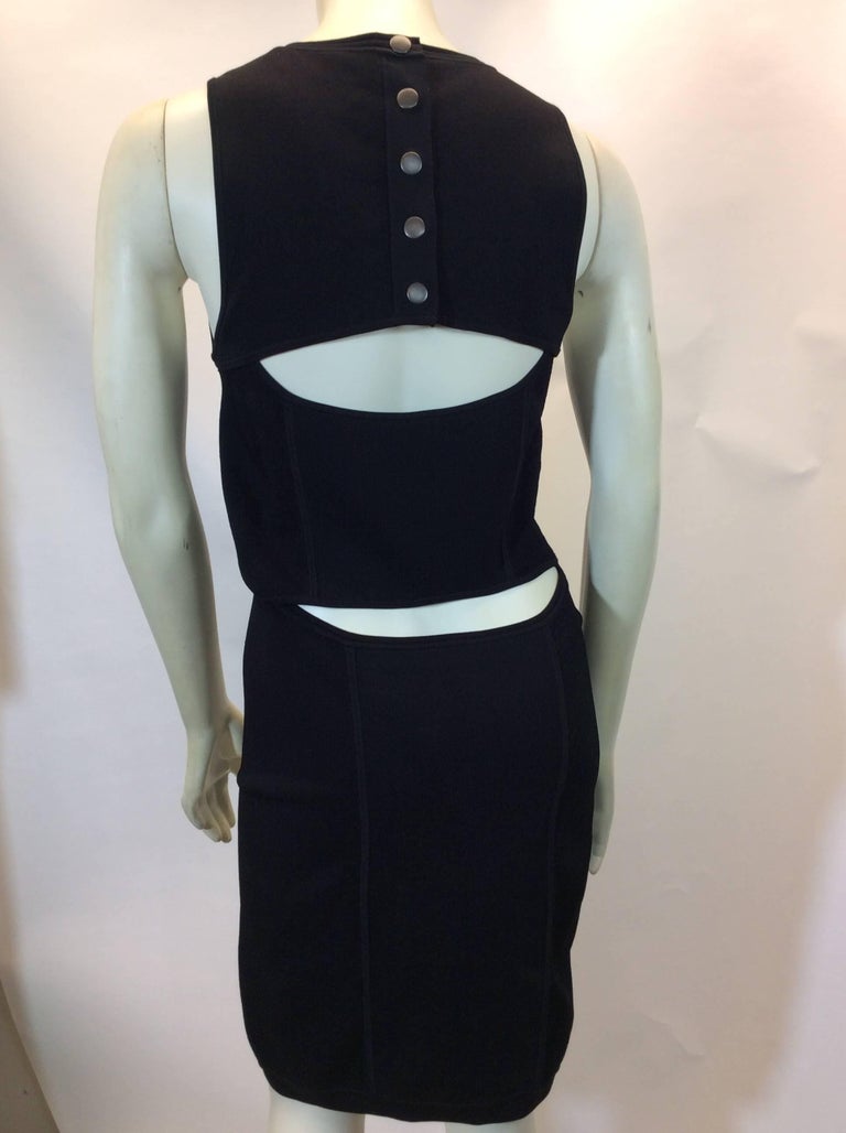 ALC Black Knit Open Back Dress For Sale at 1stDibs