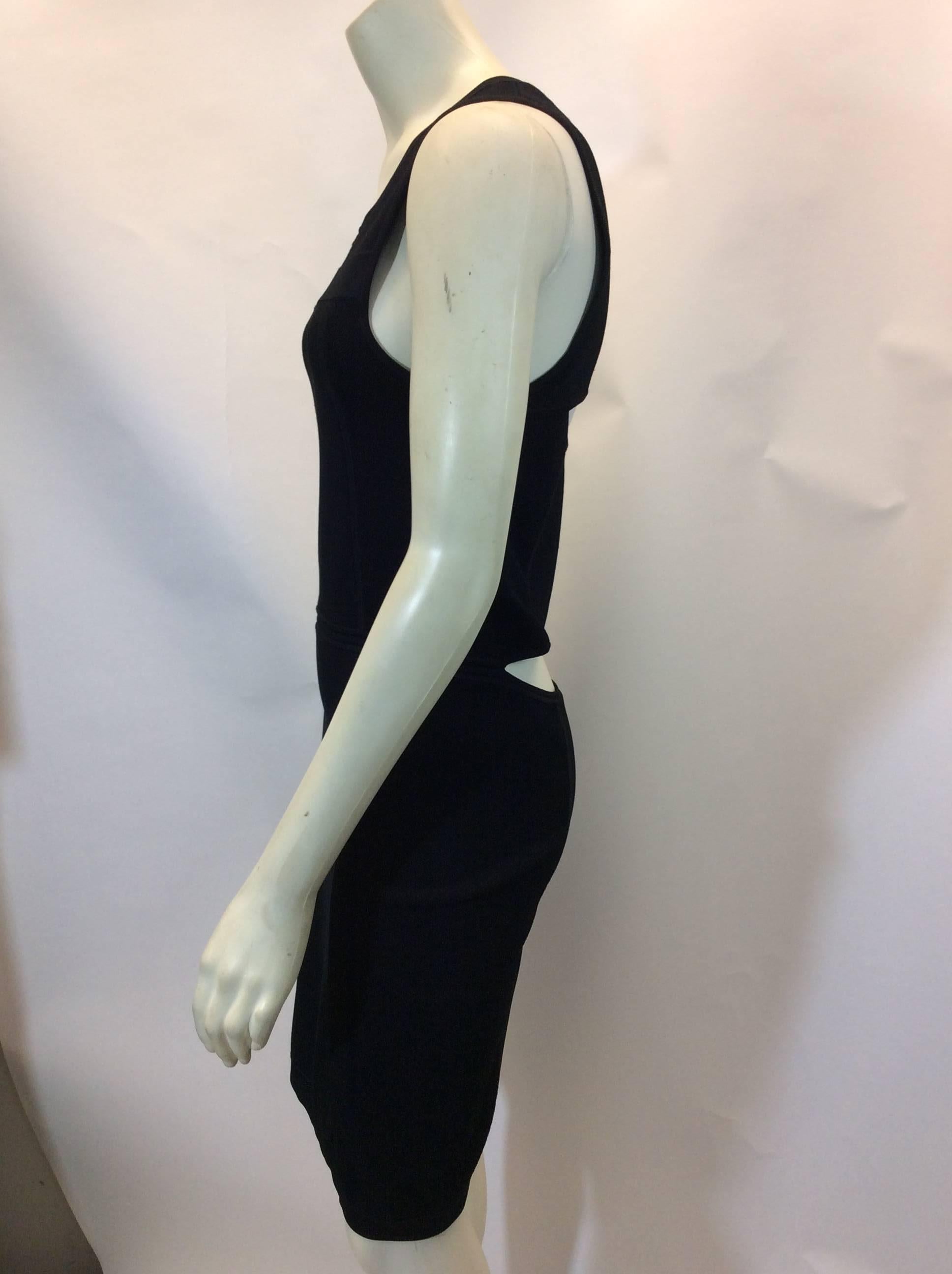 Women's ALC Black Knit Open Back Dress  For Sale