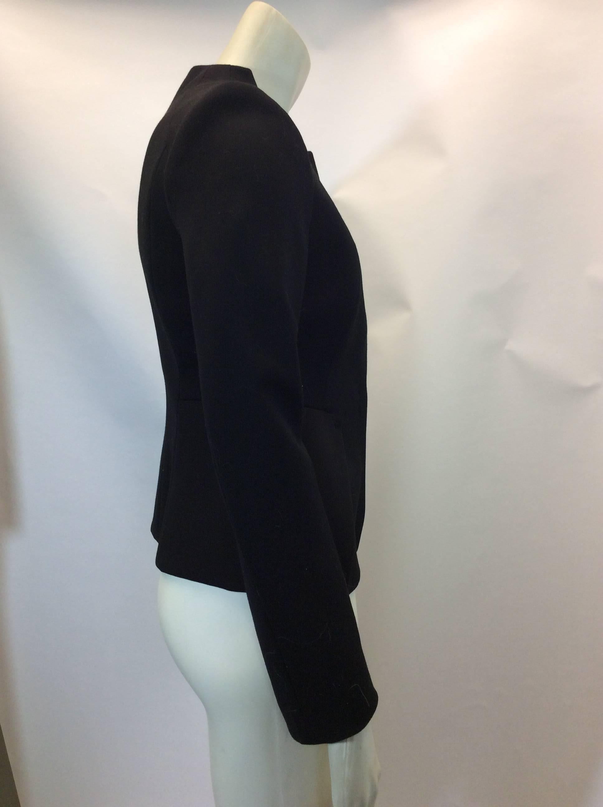 Pucci Black Leather Trim Blazer In Excellent Condition For Sale In Narberth, PA