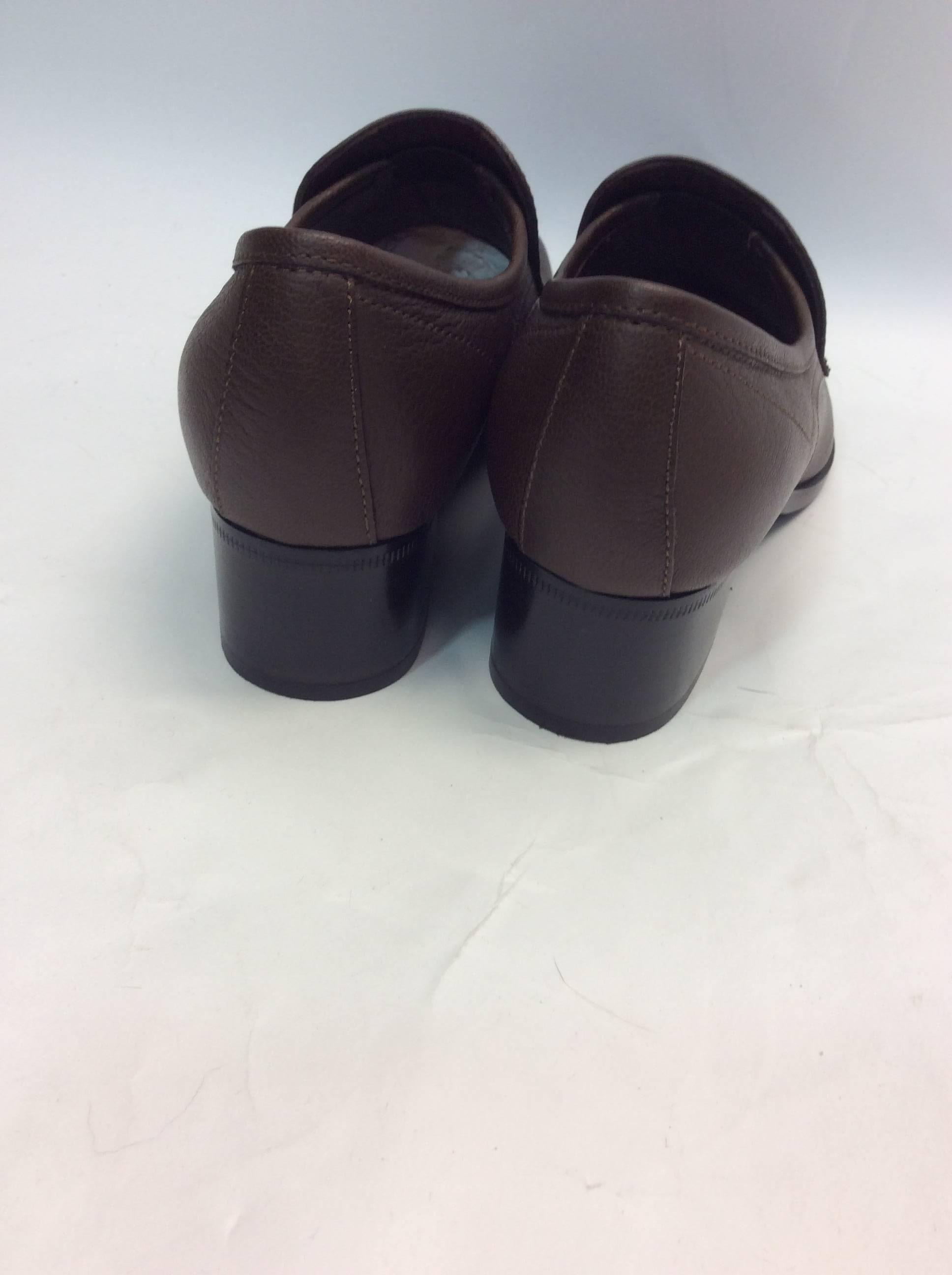 Lanvin Brown Leather Loafers In Excellent Condition For Sale In Narberth, PA