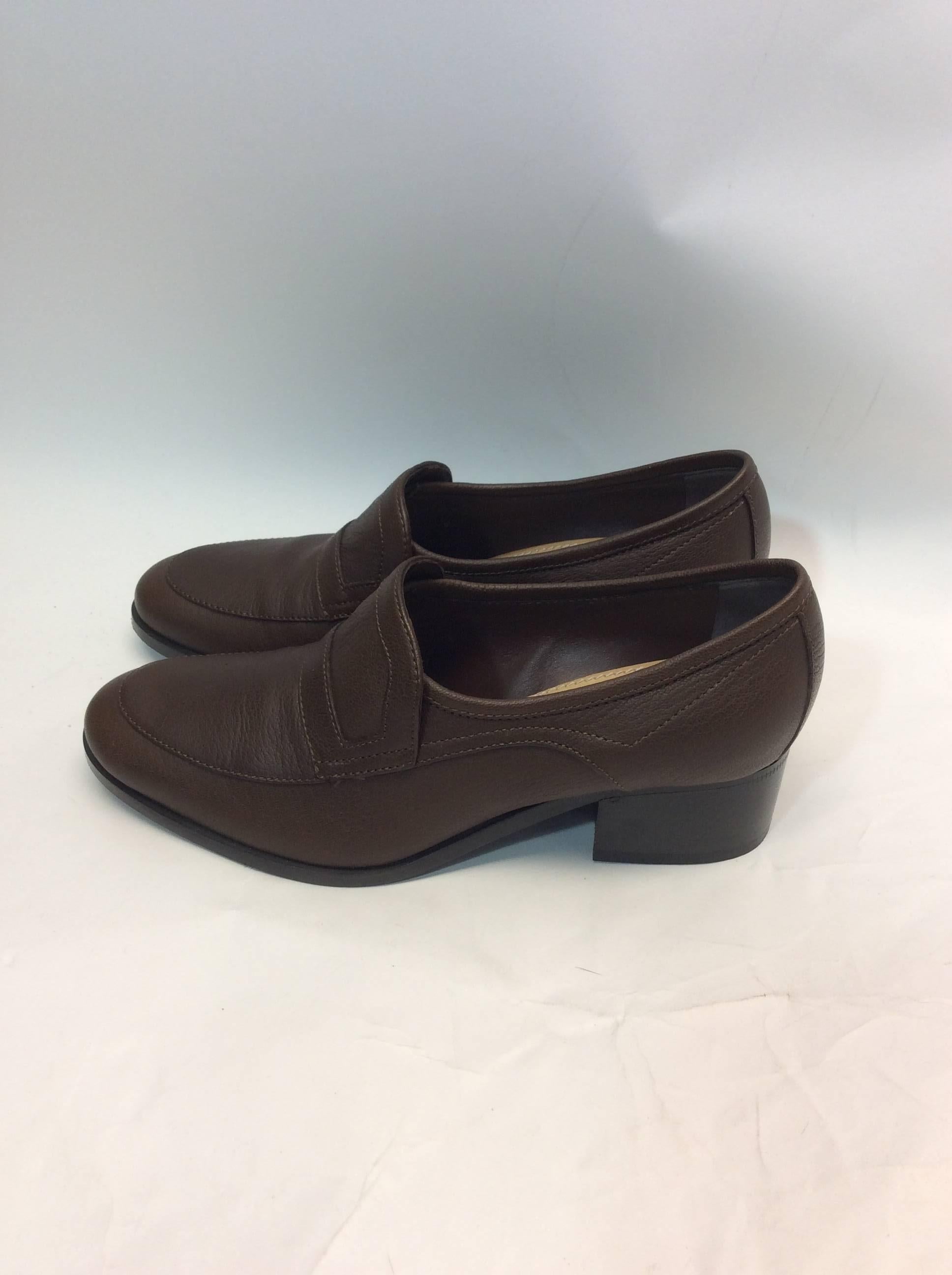 Black Lanvin Brown Leather Loafers For Sale