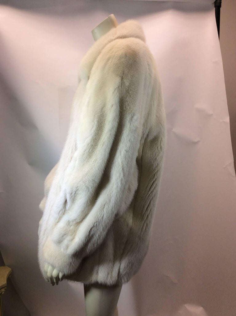 White Mink Bomber Jacket For Sale at 1stDibs