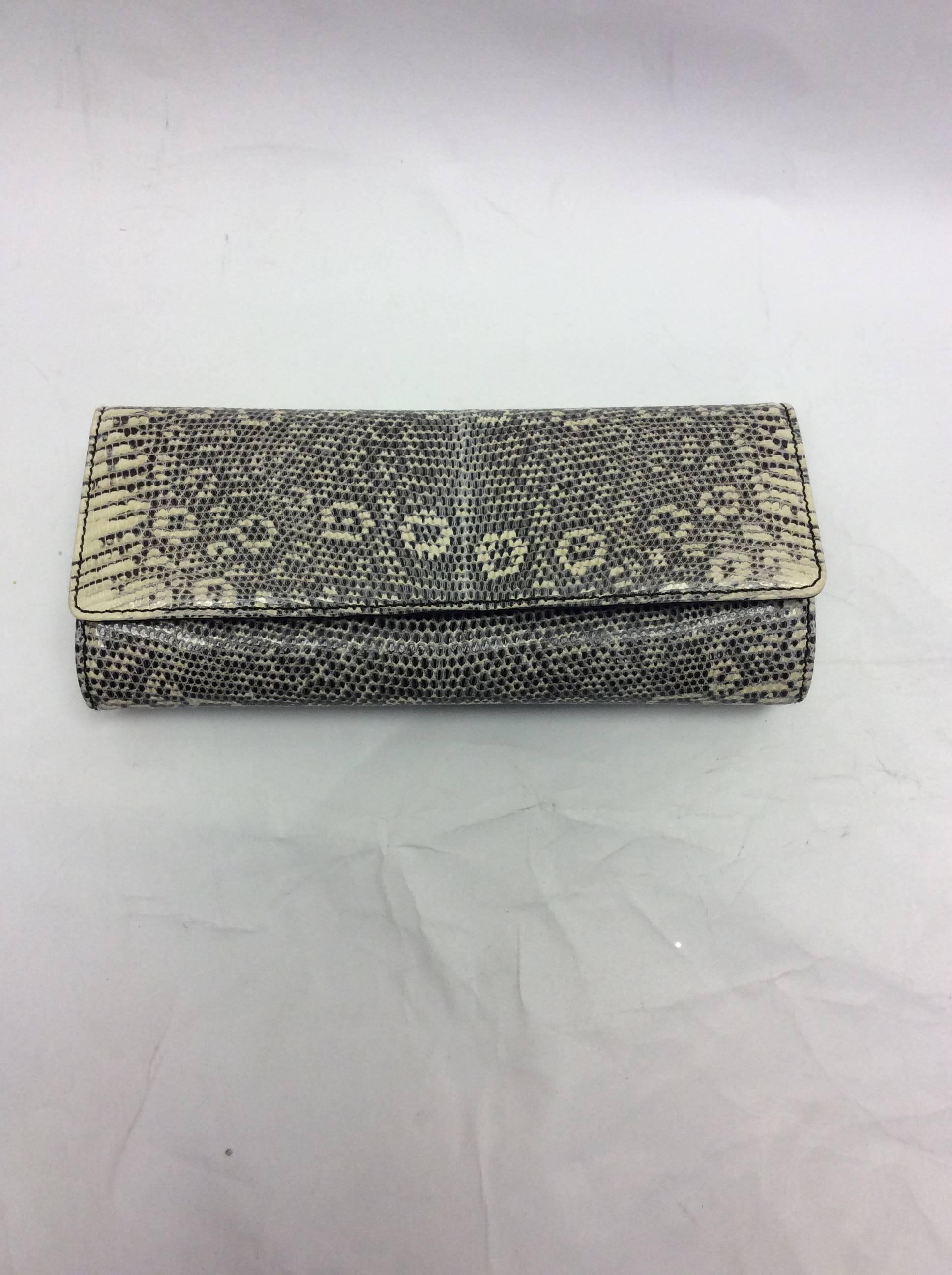 Women's Salvatore Ferragamo Lizard And Mink Small Clutch