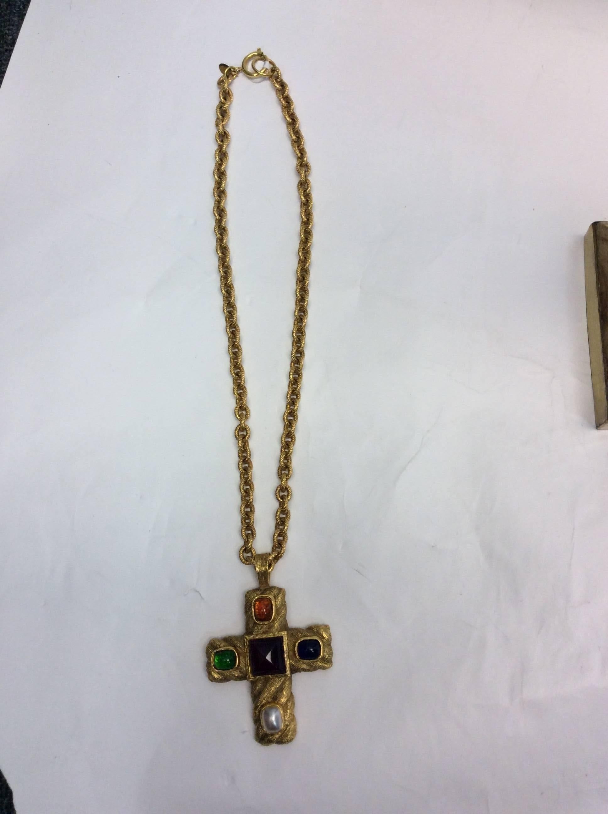 Women's Chanel Maltese Cross Pendant Necklace