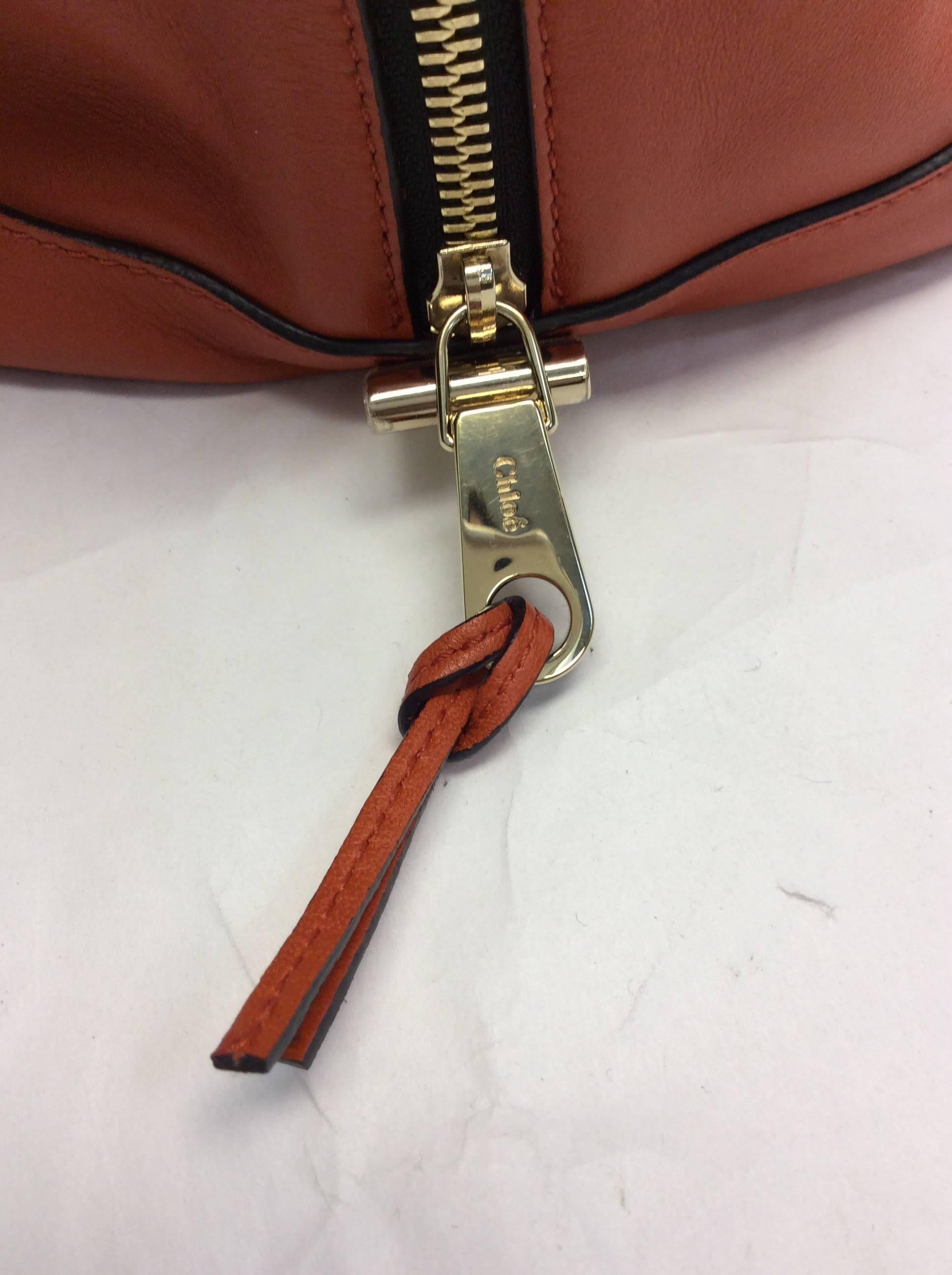 Chloe Orange Leather Speedy For Sale 2