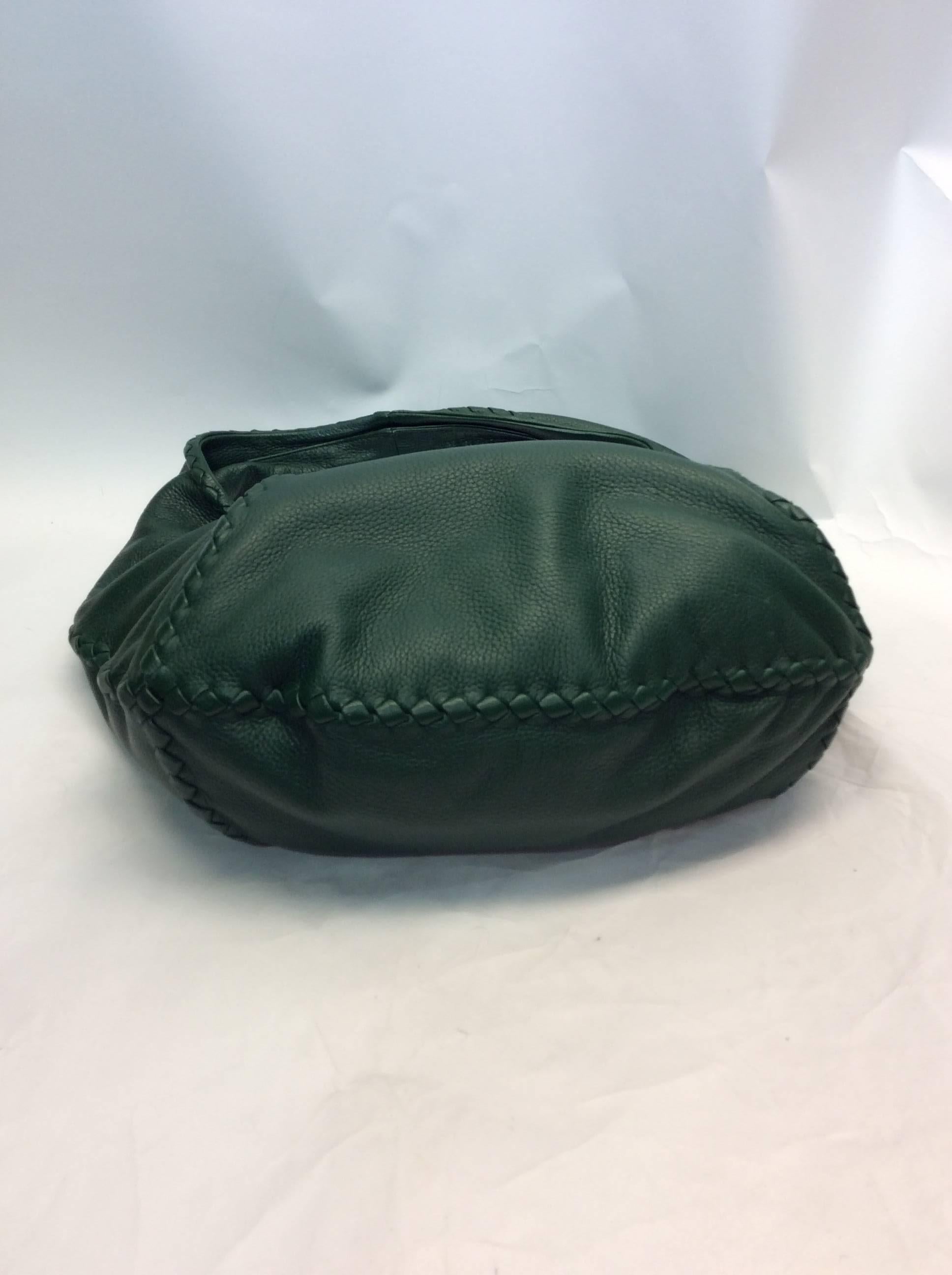 Bottega Veneta Green Leather Hobo Bag For Sale 1
