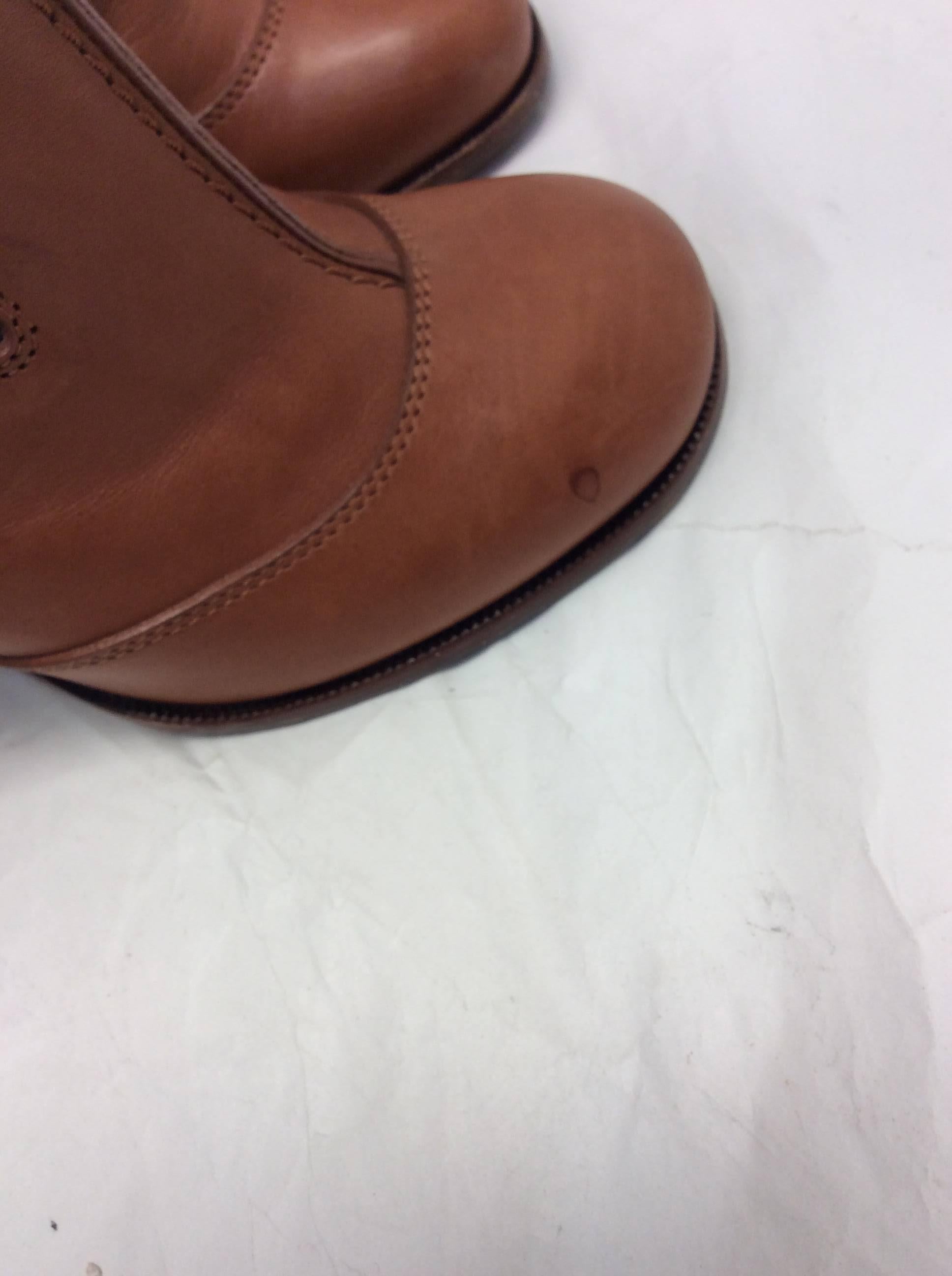 Women's Celine Brown Leather Ankle Boots For Sale