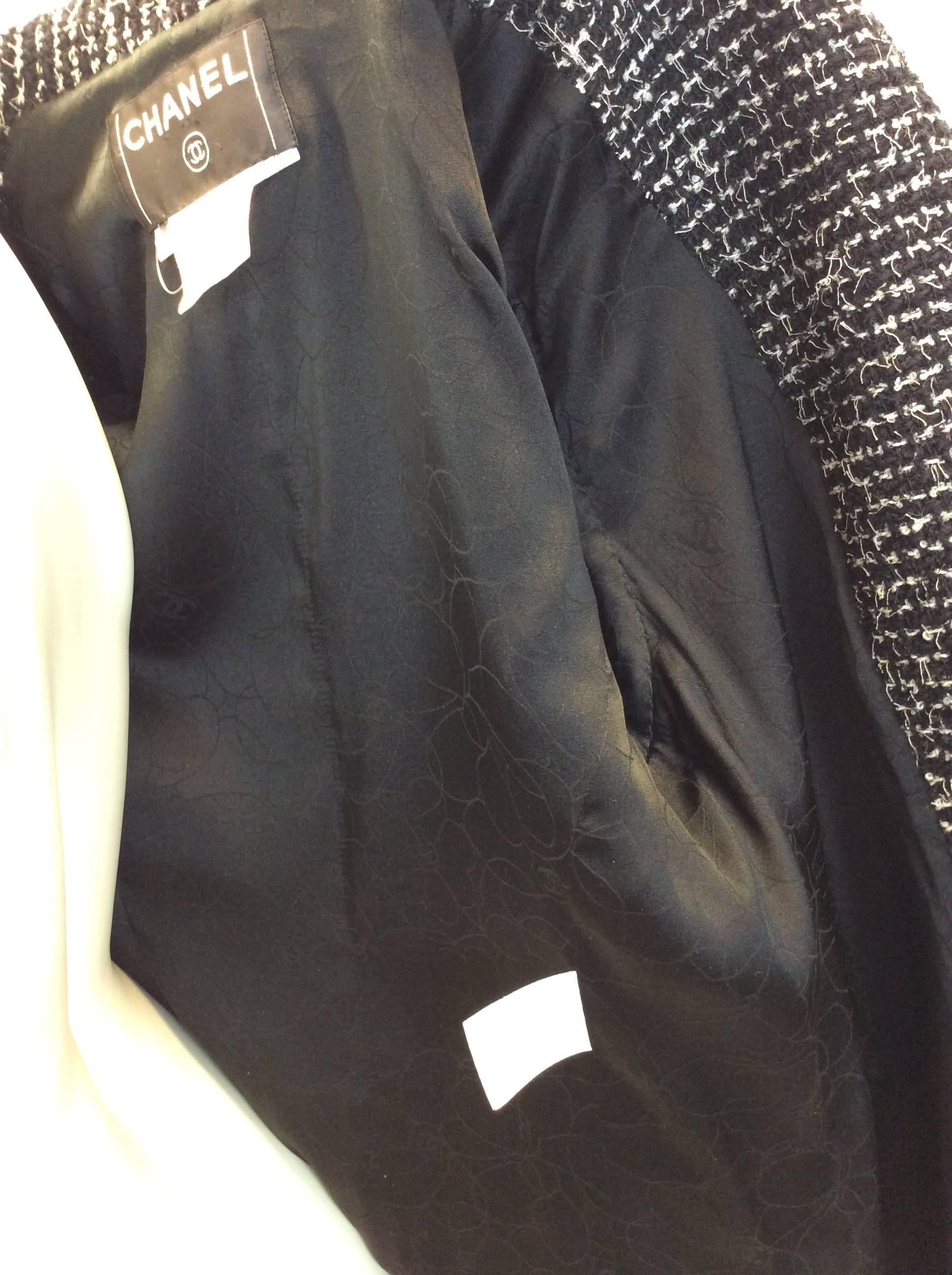 Chanel Black Tweed Jacket For Sale 5