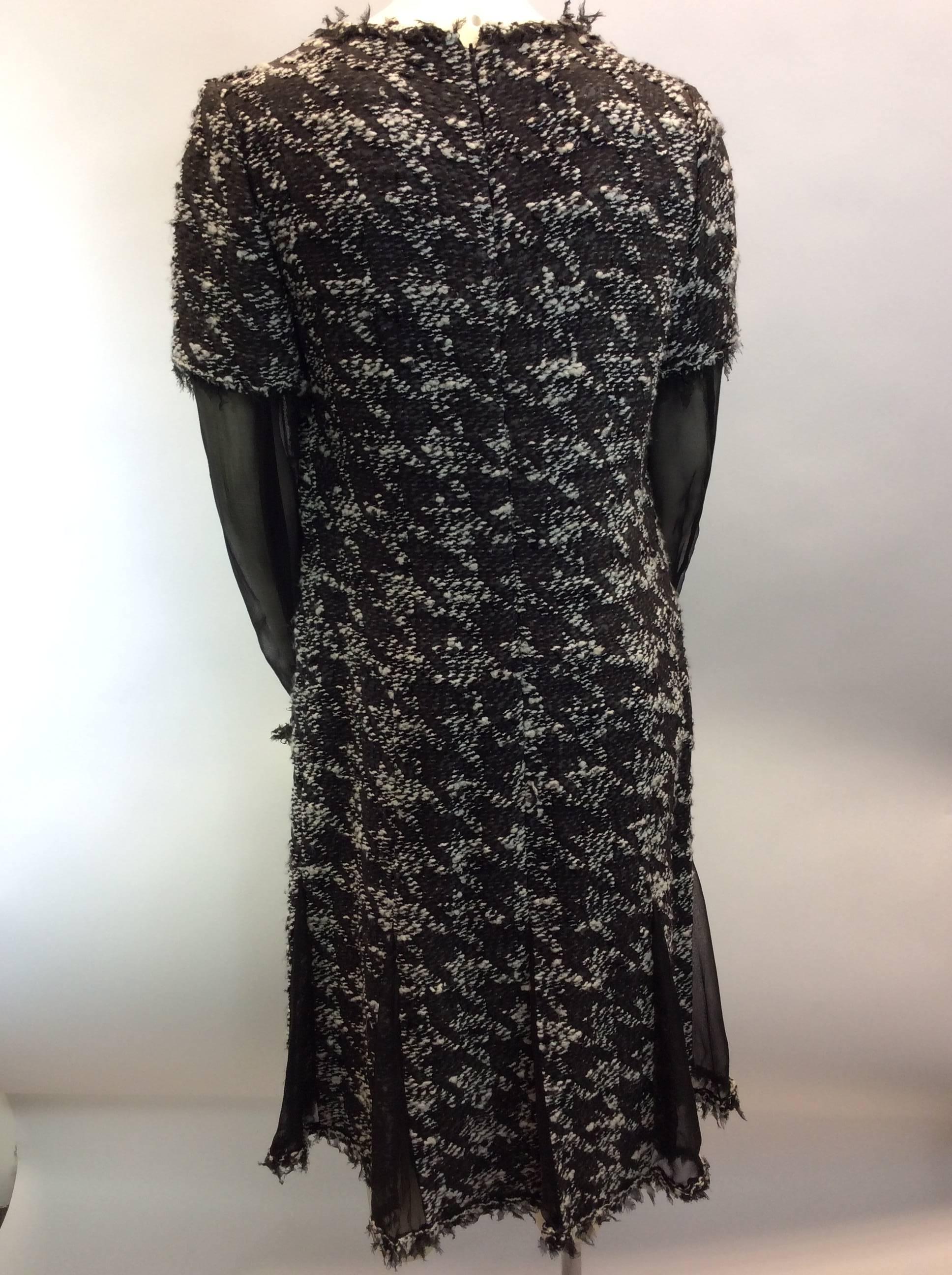 Women's Chanel Tweed & Sheer Dress For Sale