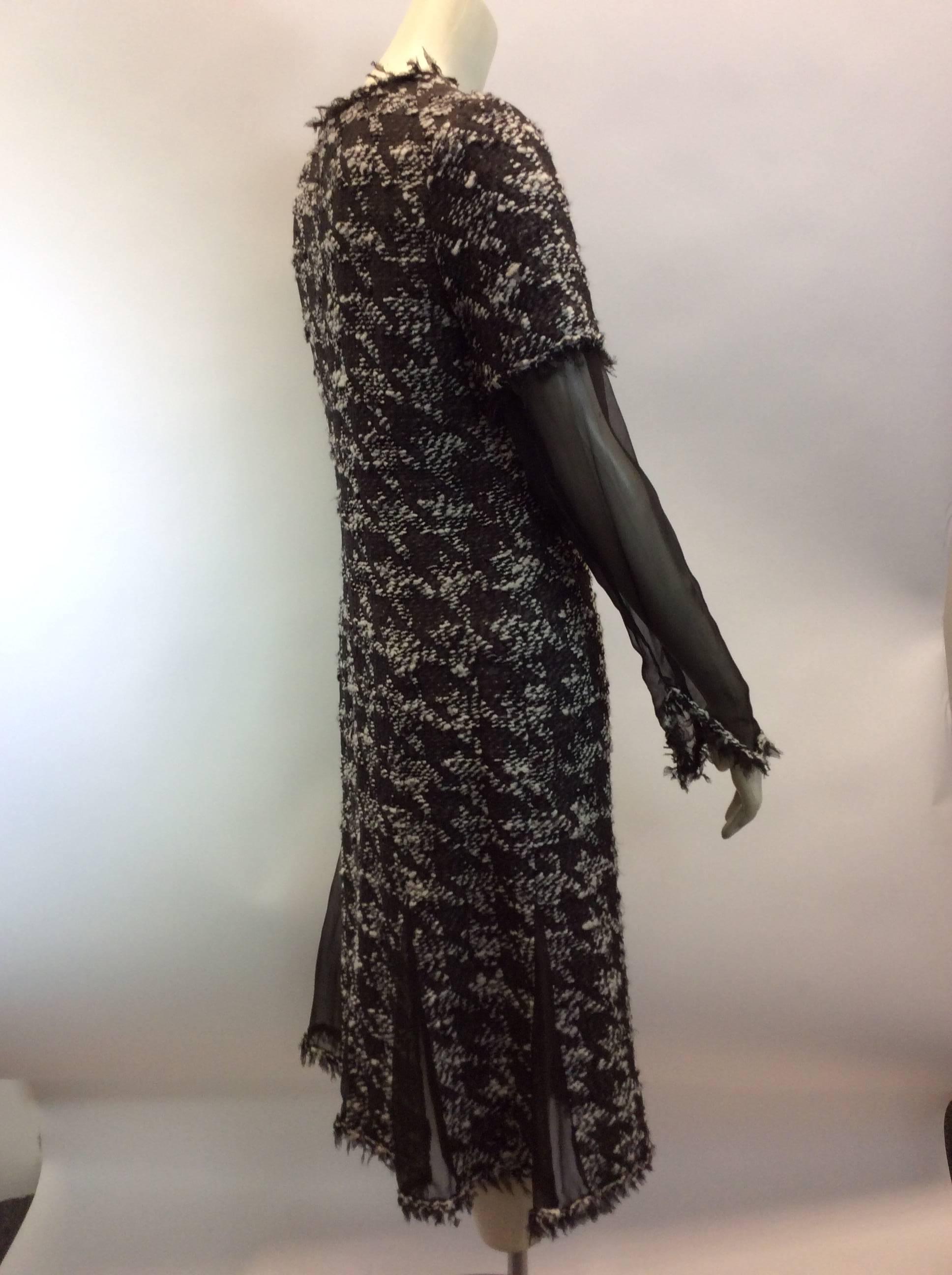 Chanel Tweed & Sheer Dress For Sale 1