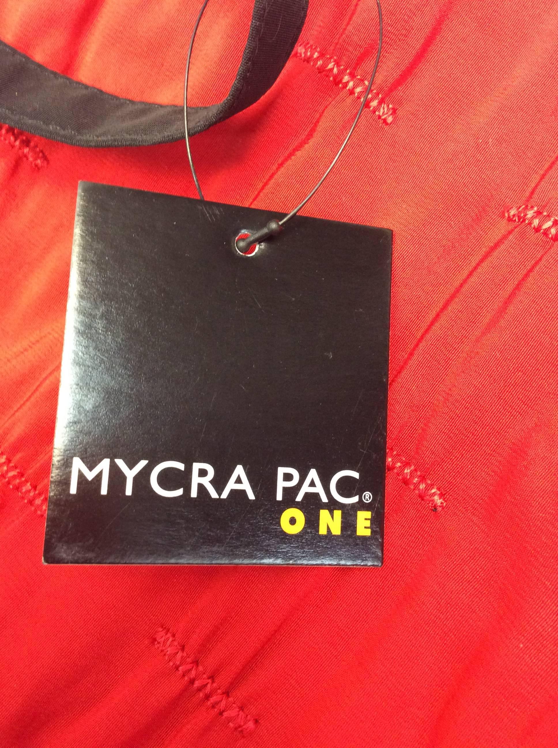 Mycra Pac Red Quilted Coat with Matching Bag For Sale 1