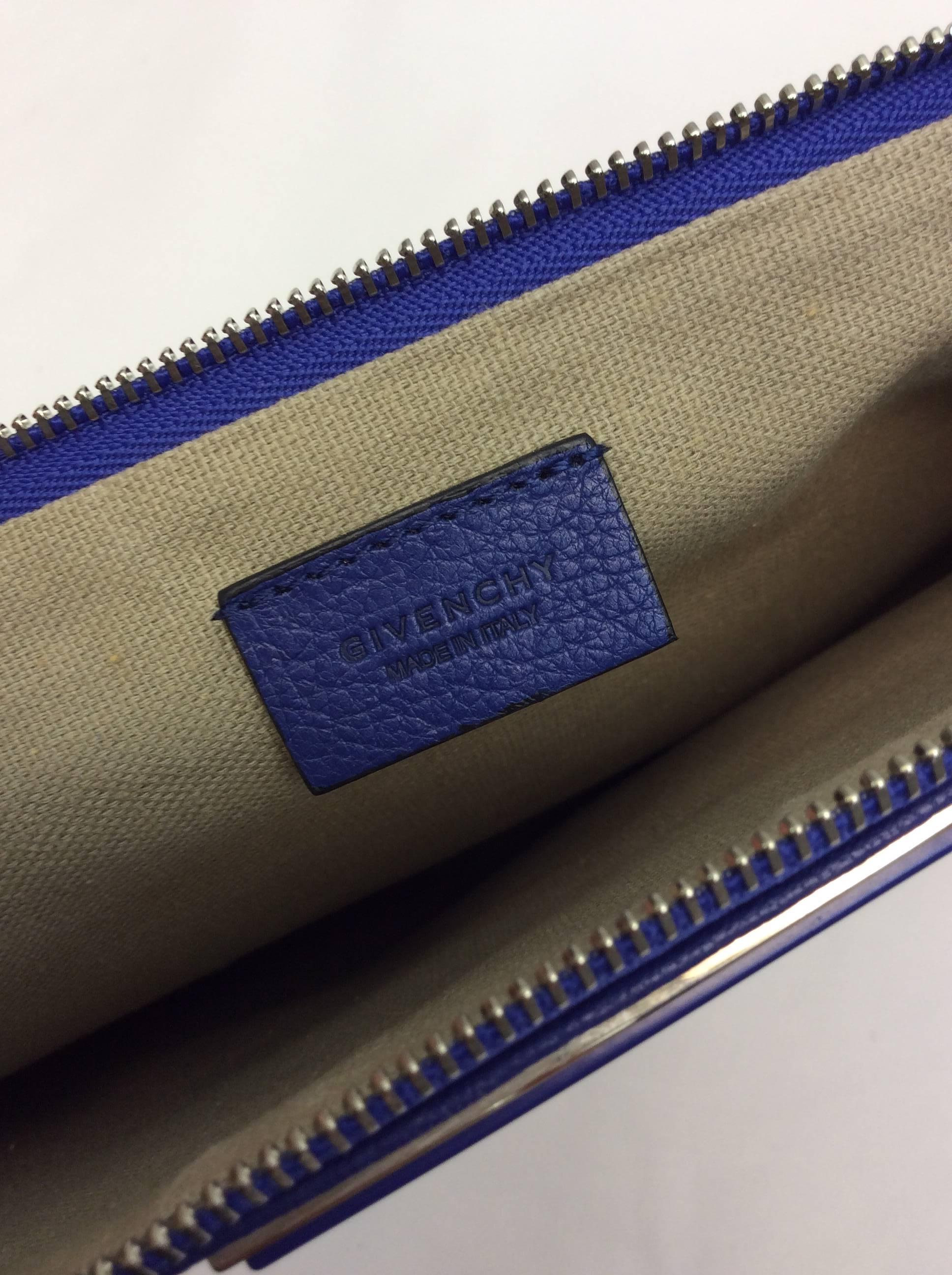 Givenchy Royal Blue Clutch  For Sale 3