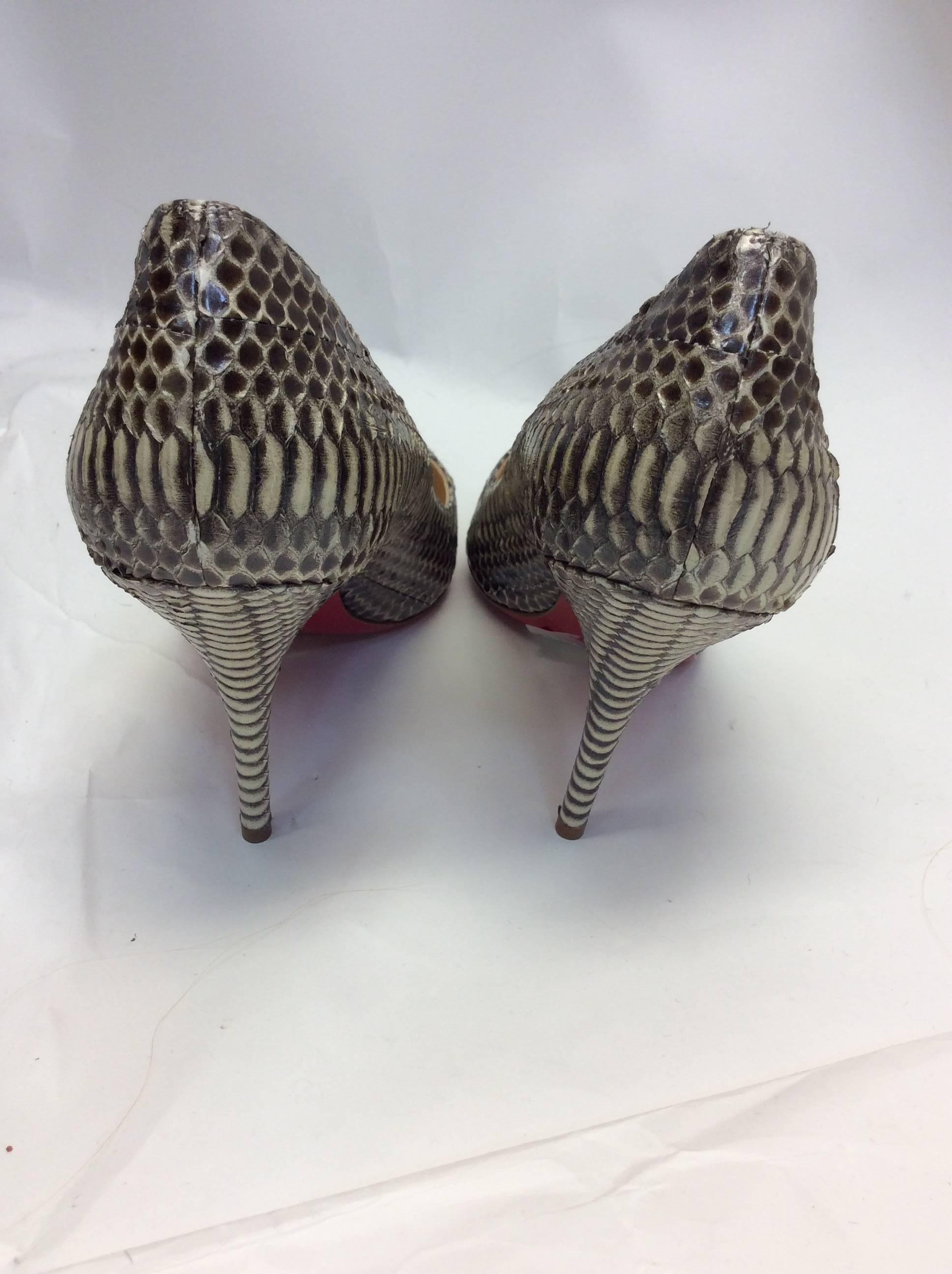 Christian Louboutin NWT Python Pump In New Condition For Sale In Narberth, PA