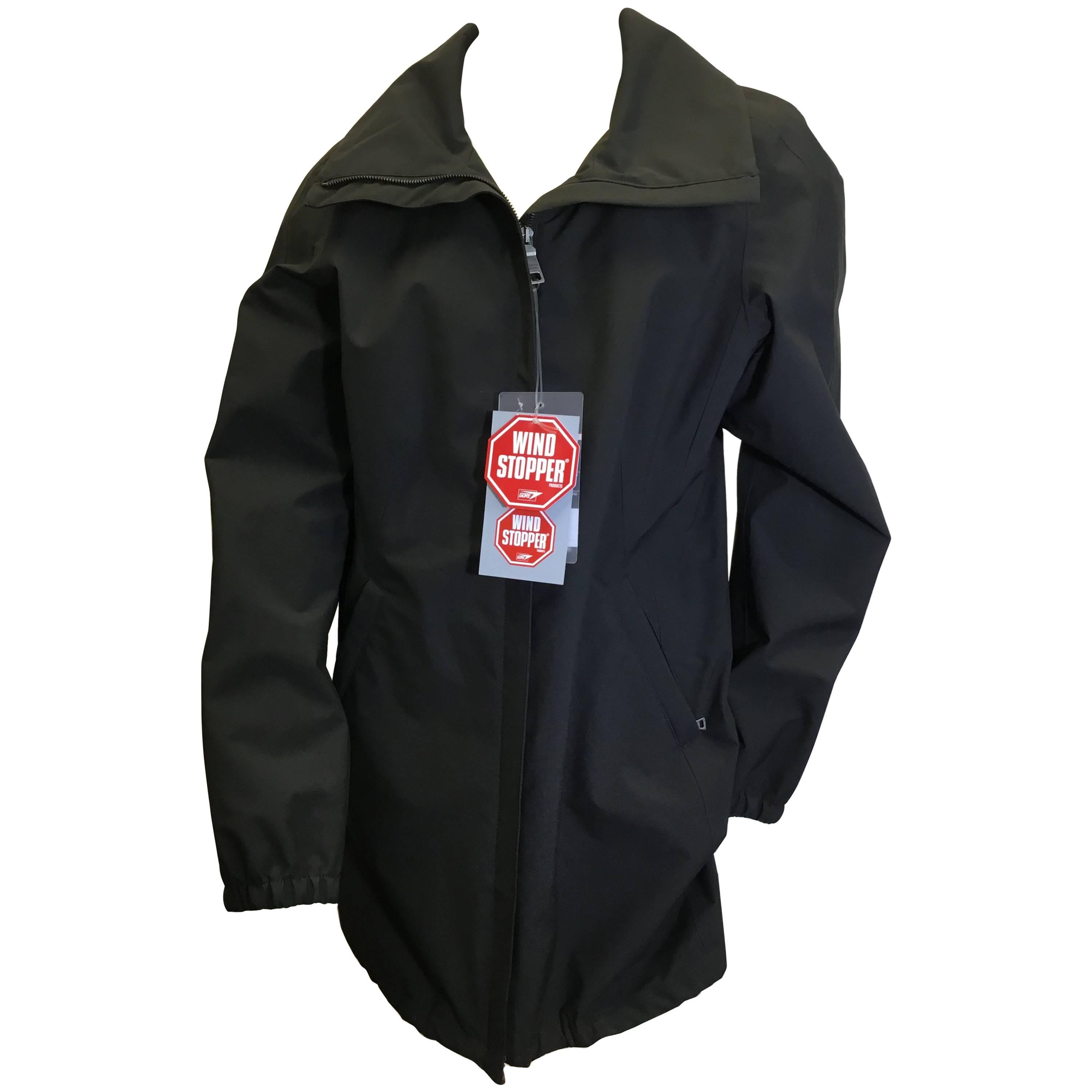 Prada Black NWT Wind Breaker Jacket For Sale