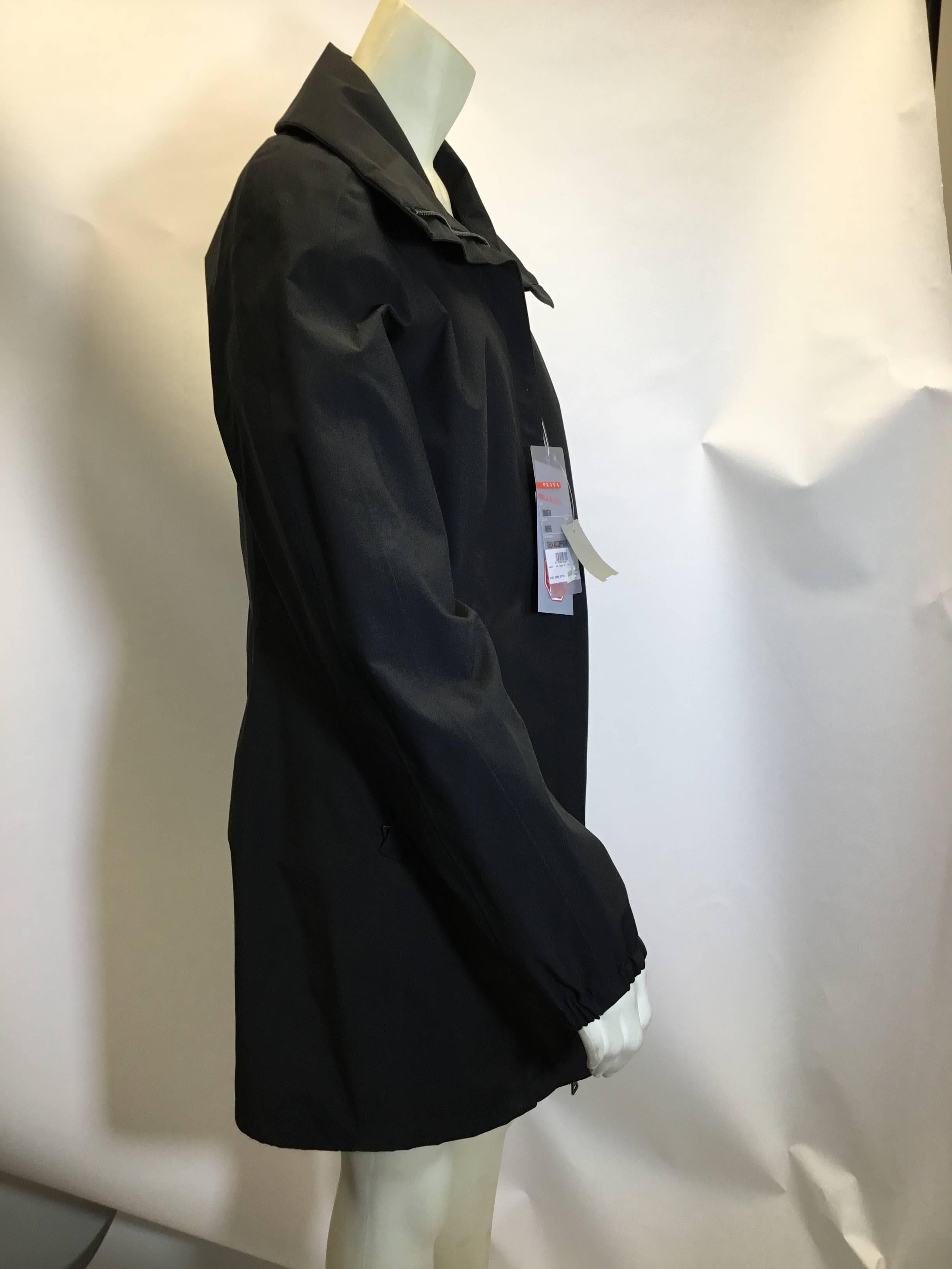 Prada Black NWT Wind Breaker Jacket For Sale 1
