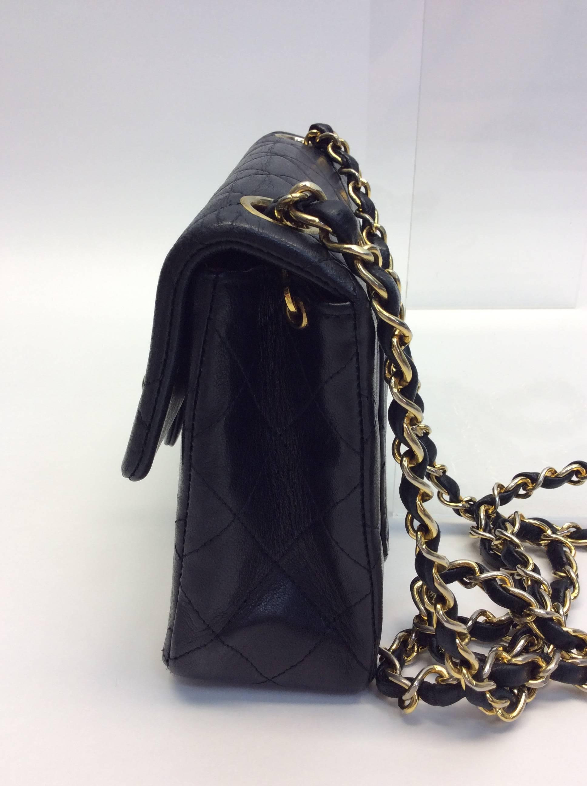 Chanel Black Leather Mini Flap Purse In Excellent Condition For Sale In Narberth, PA