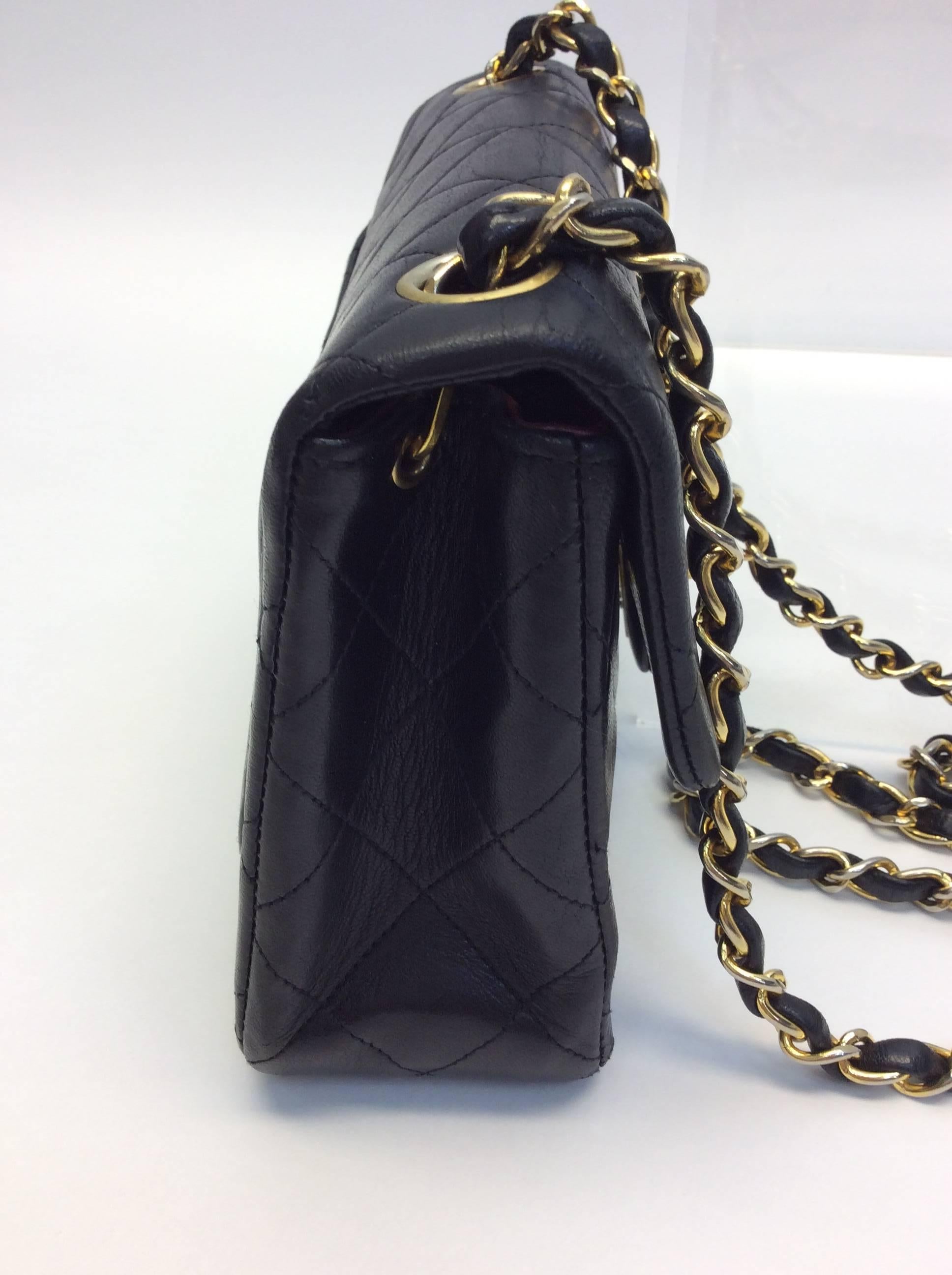 Chanel Black Leather Mini Flap Purse For Sale 1