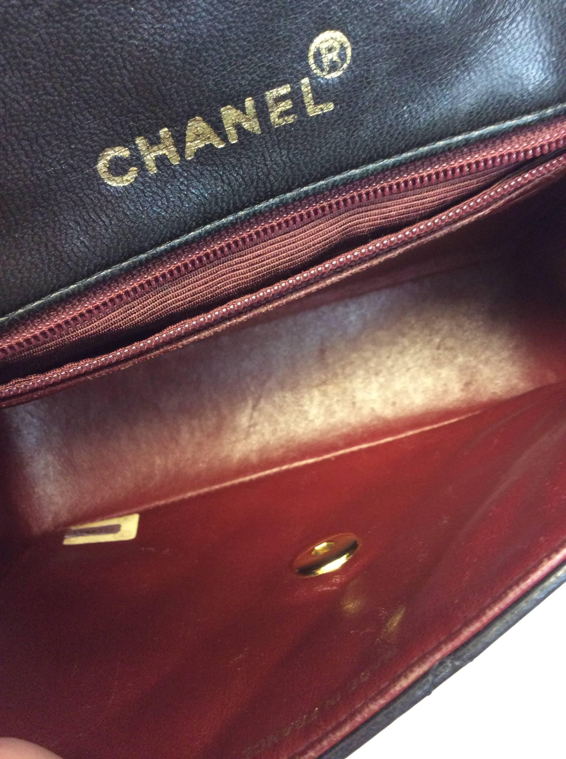 Chanel Black Leather Mini Flap Purse For Sale 4