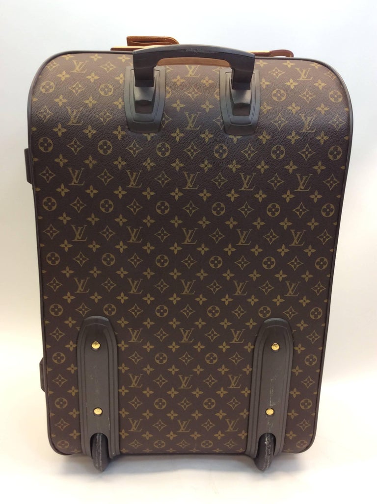Leather travel suitcase Louis Vuitton Monogram Pegase Legere 65