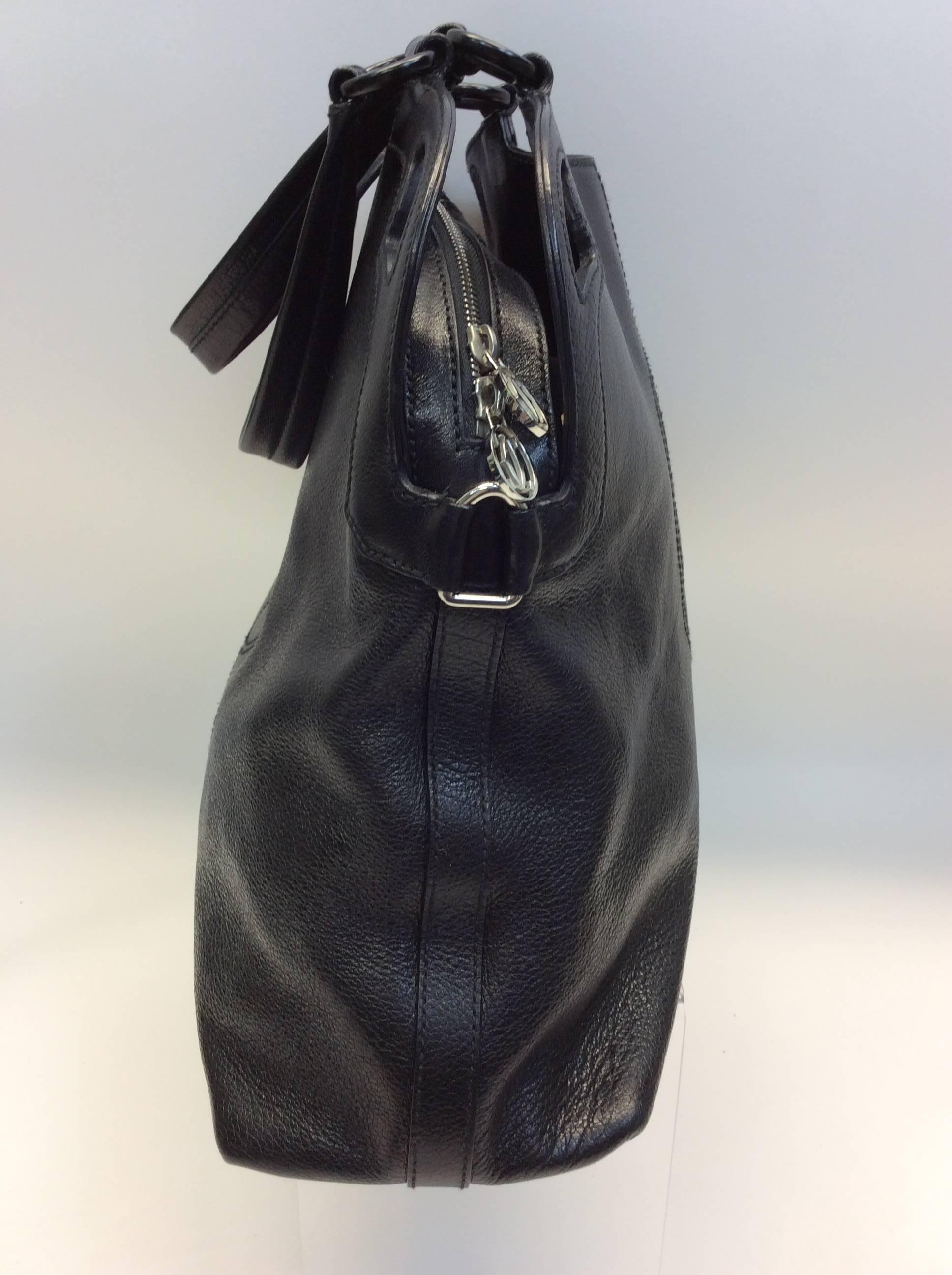 Women's Cartier Black Leather Marcello Large Handbag For Sale