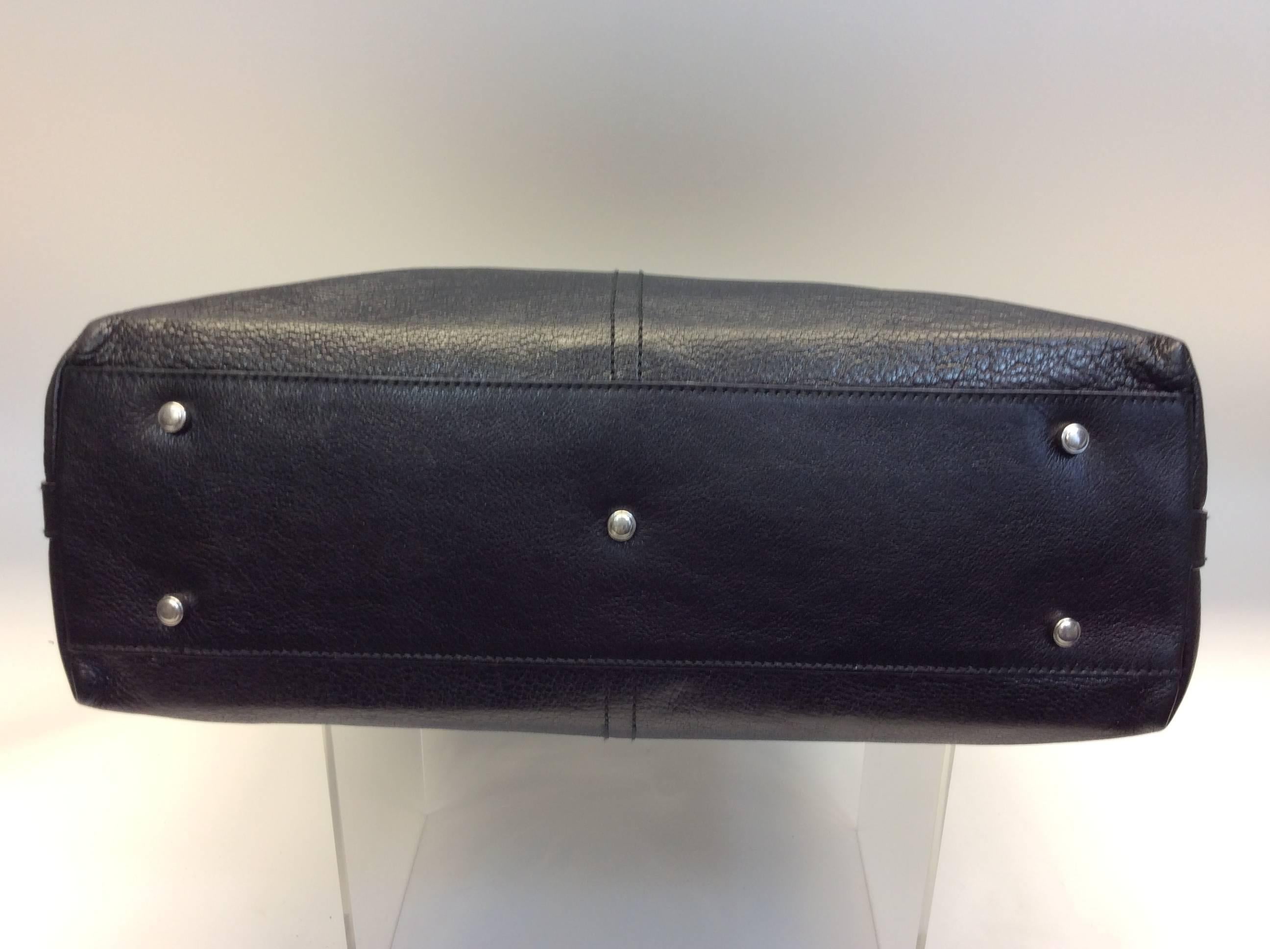 Cartier Black Leather Marcello Large Handbag For Sale 1