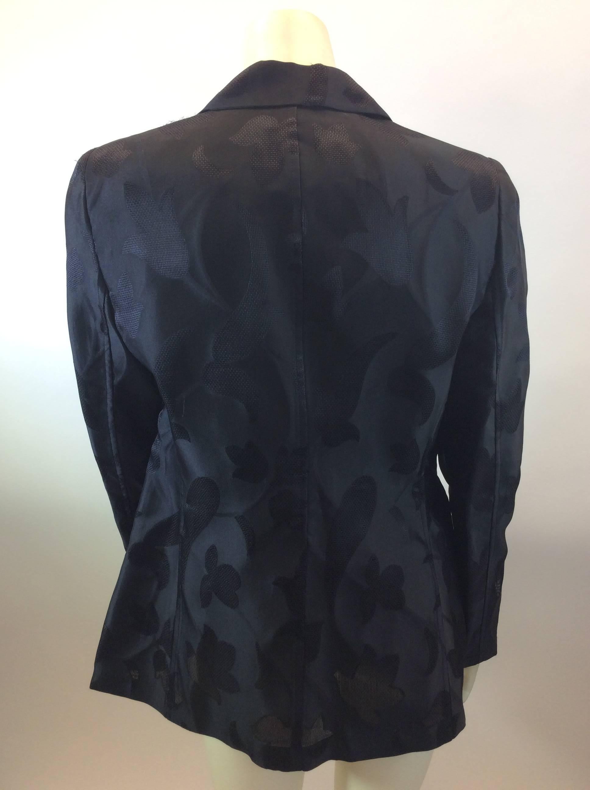 Giorgio Armani Black Detailed Jacket In Excellent Condition For Sale In Narberth, PA
